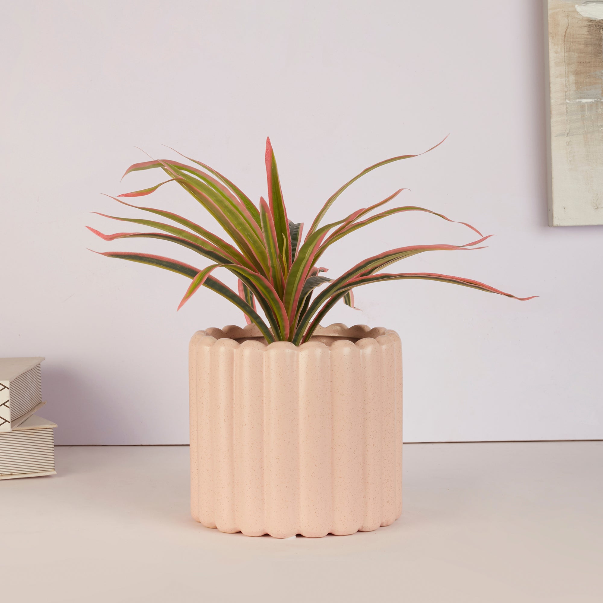 Silk Route Ceramic Planter 14Cm in Pink Colour
