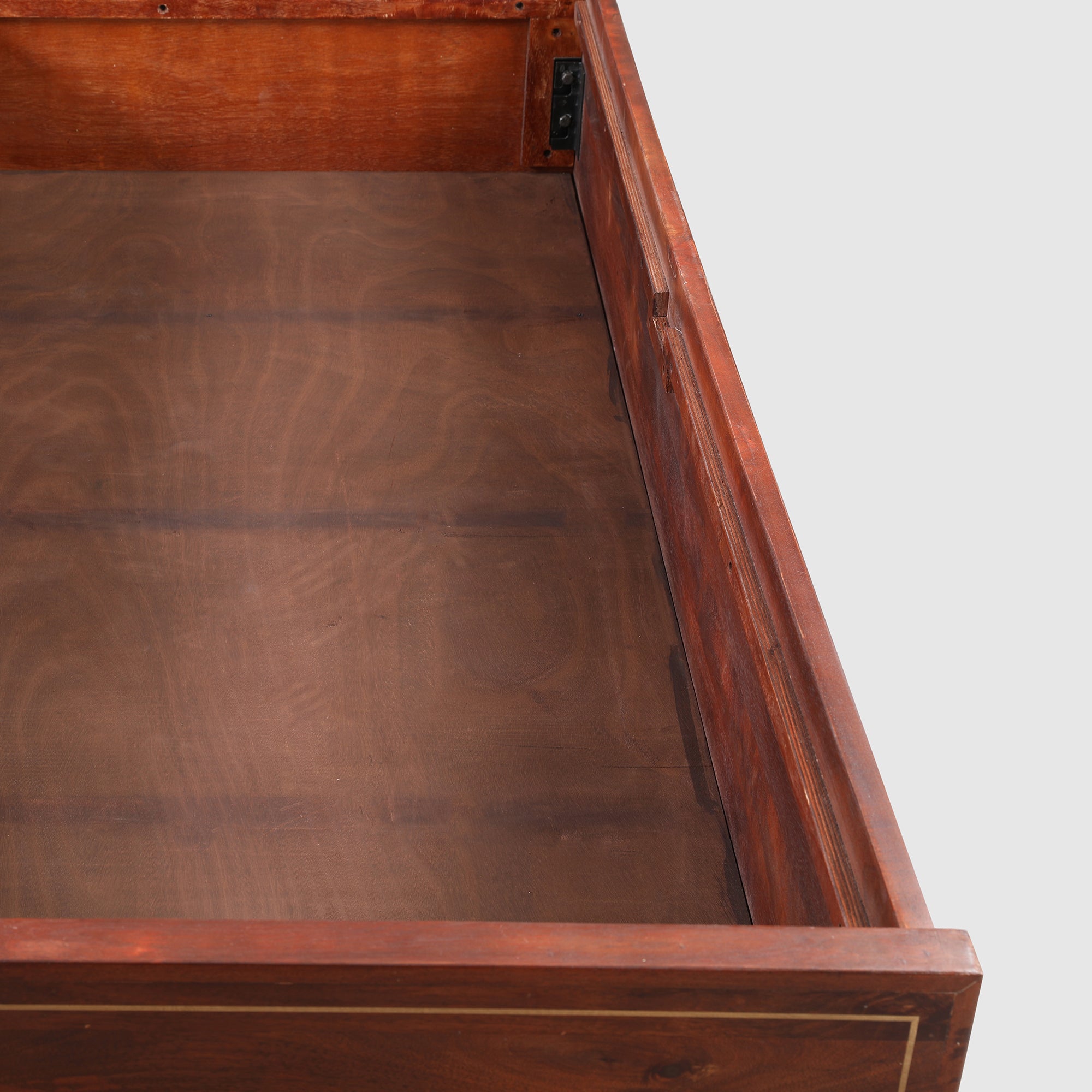 Phoolkari Sheesham Wood King Bed in Honey Finish Colour