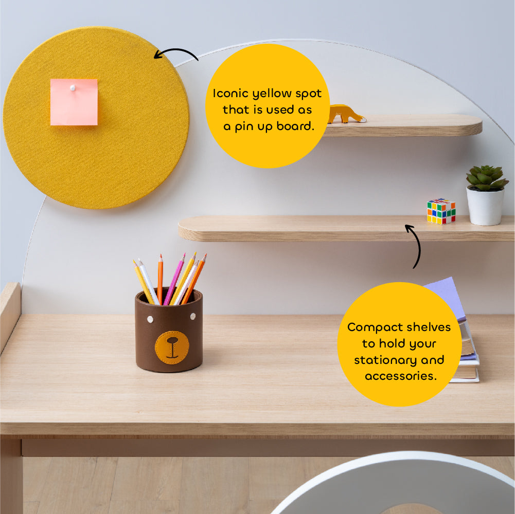 Sunshine Study Desk in Pearly White Colour
