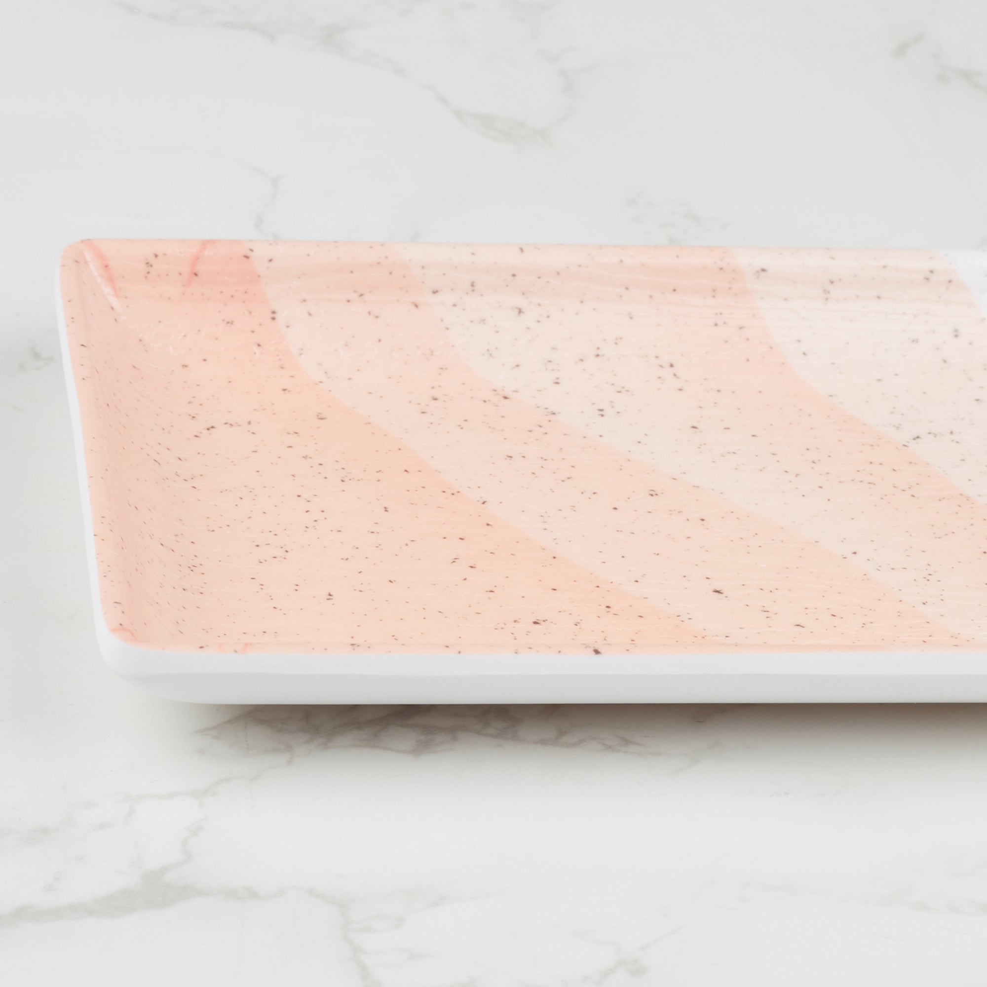 Emilia Melamine Small Platter 12x4 Inch Set of 4 in Pink Colour