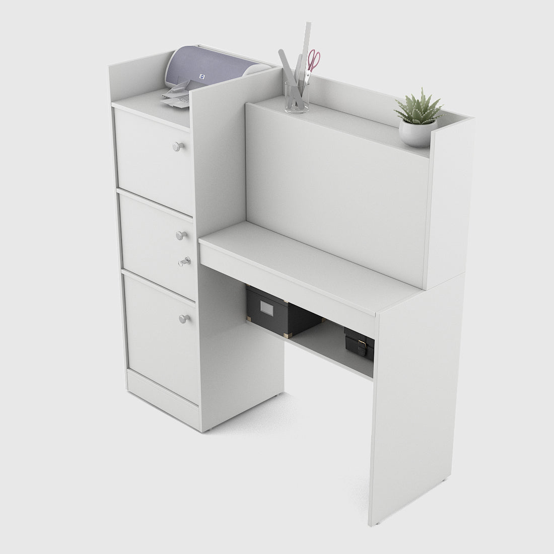Venus  Study Table in White Colour