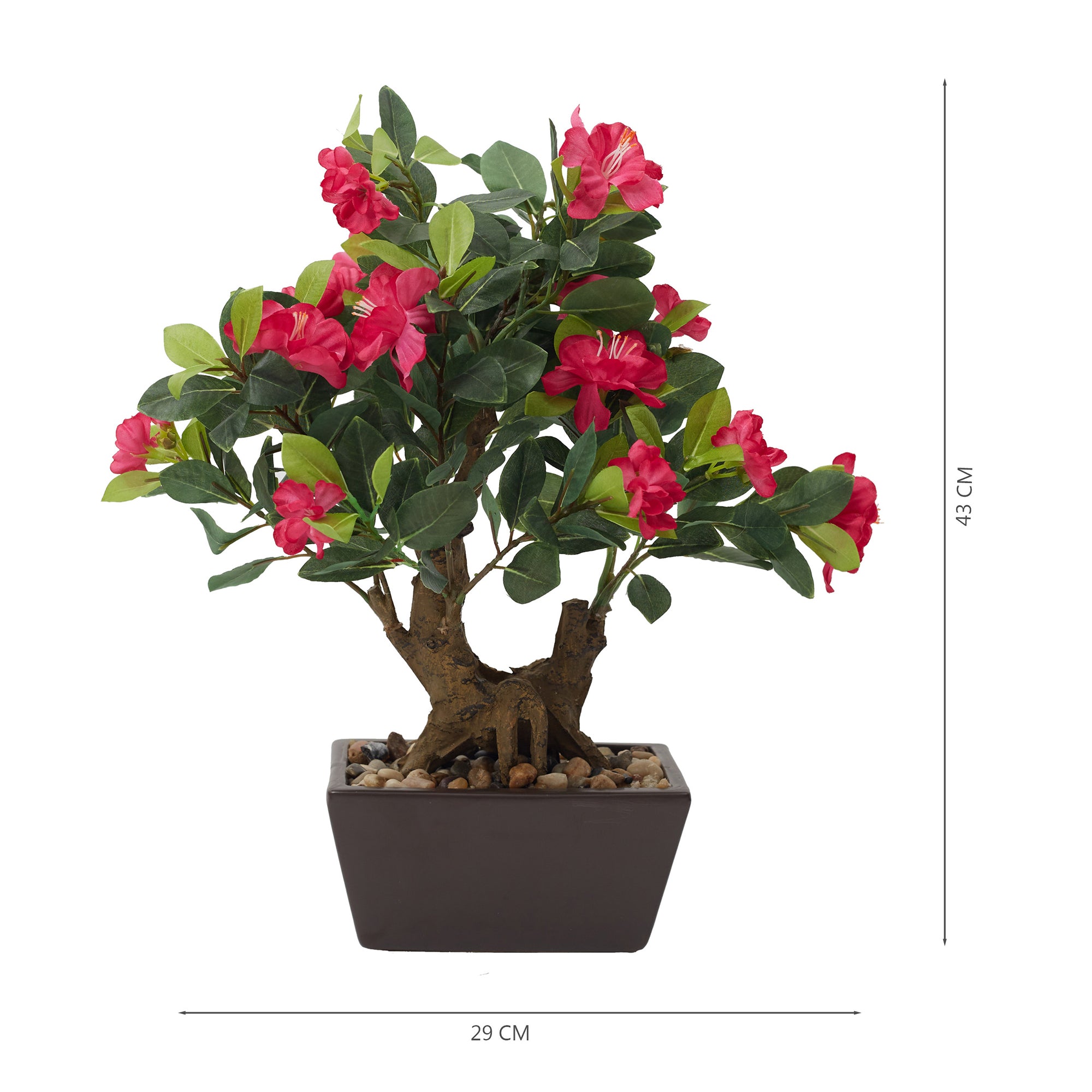 Ilana  Faux Rhodendendron Ceramic Potted Plant 43 Cm in Pink Colour