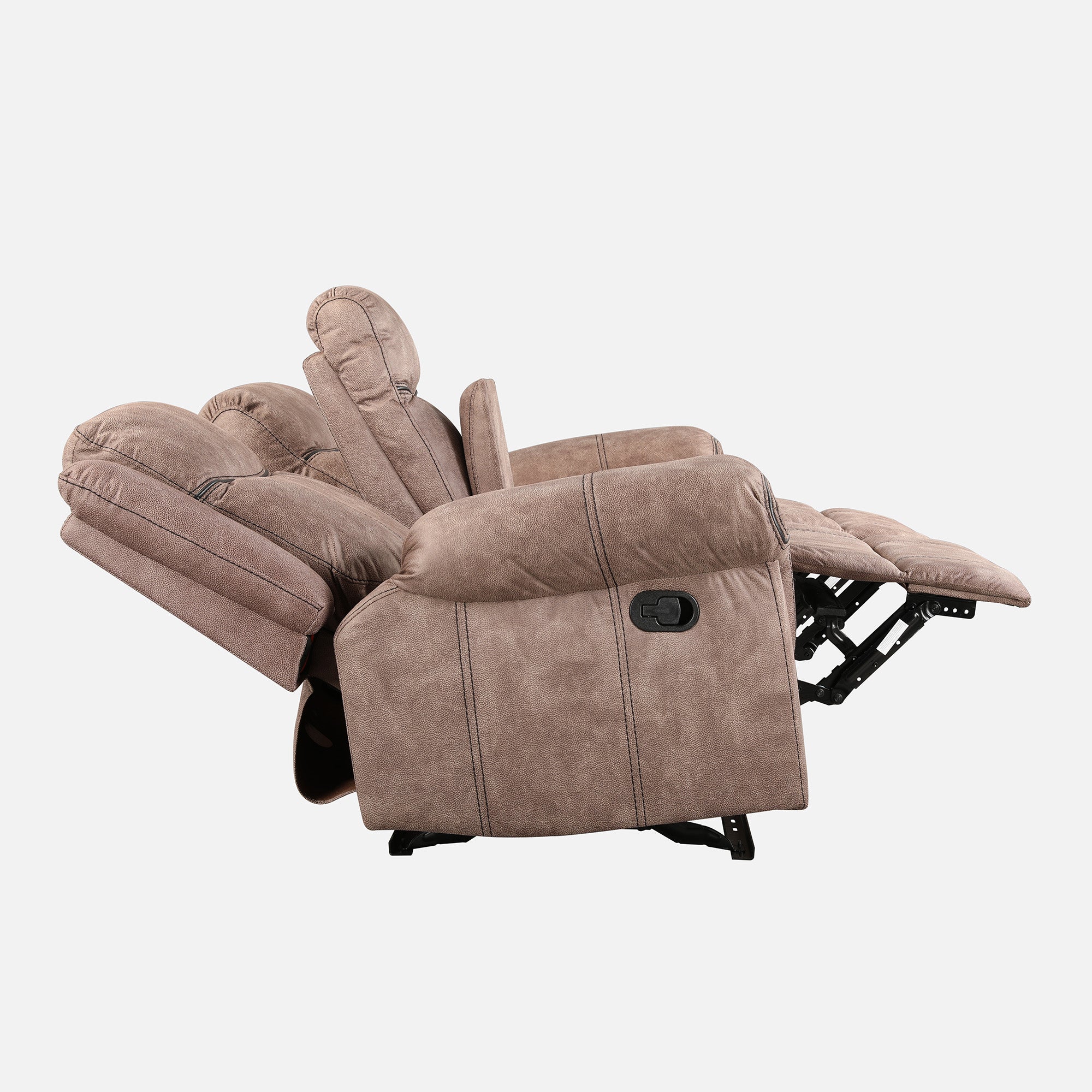 Enfield Fabric 2 Seater Recliner in Brown Colour