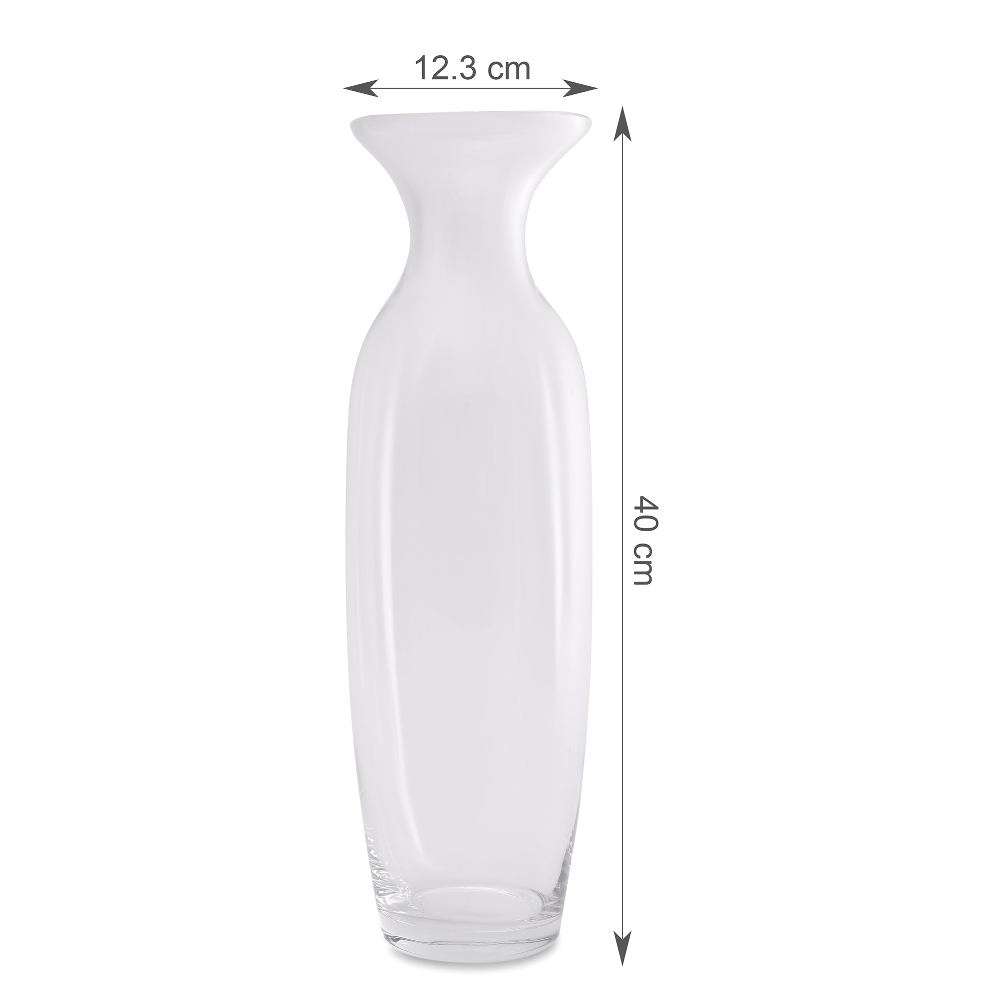 EDEL CLASSIC CLEAR GLASS MEDIUM SIZED VASE BY LIVING ESSENCE