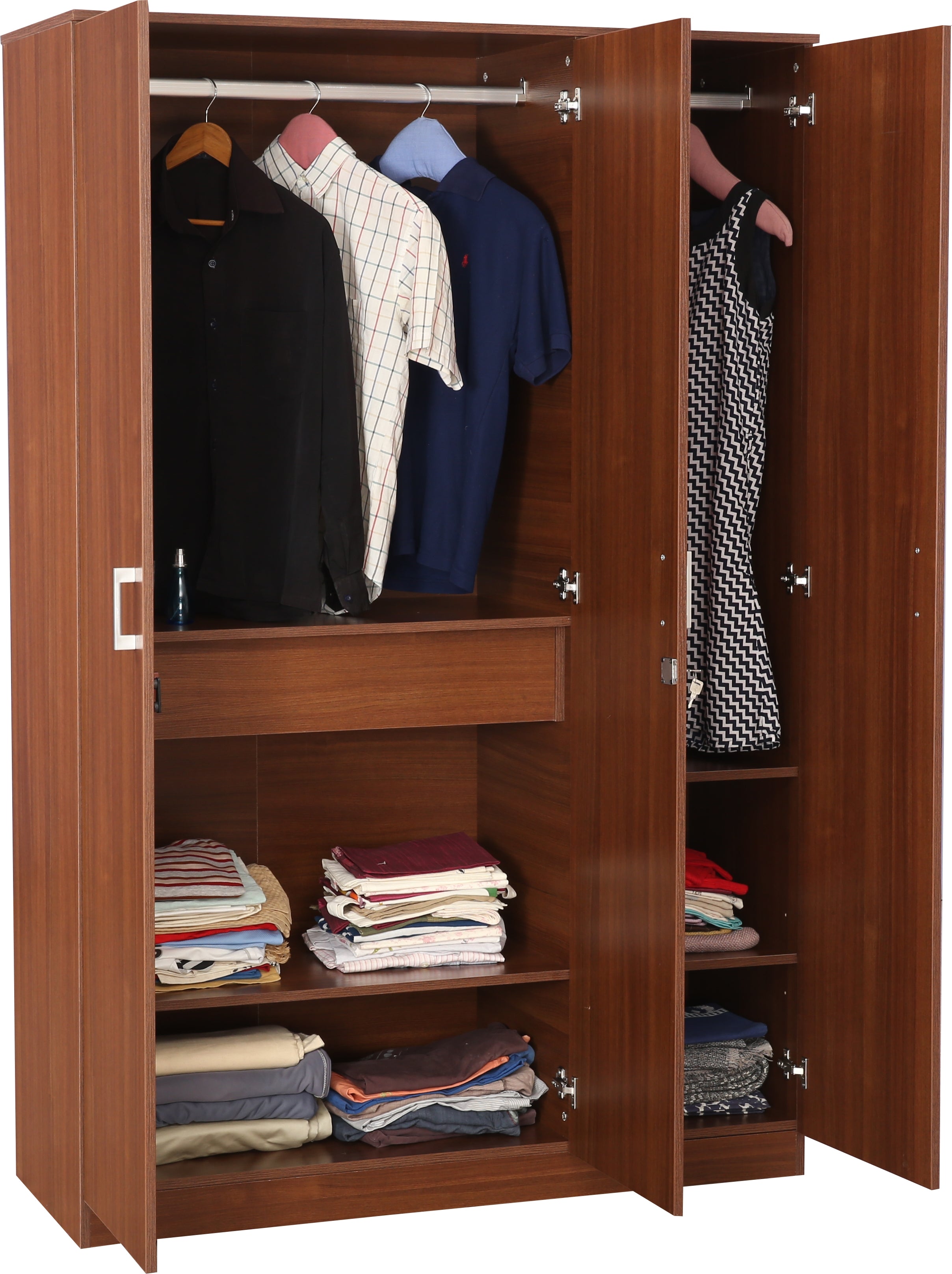 Premier 3 door wardrobe in Walnut Colour