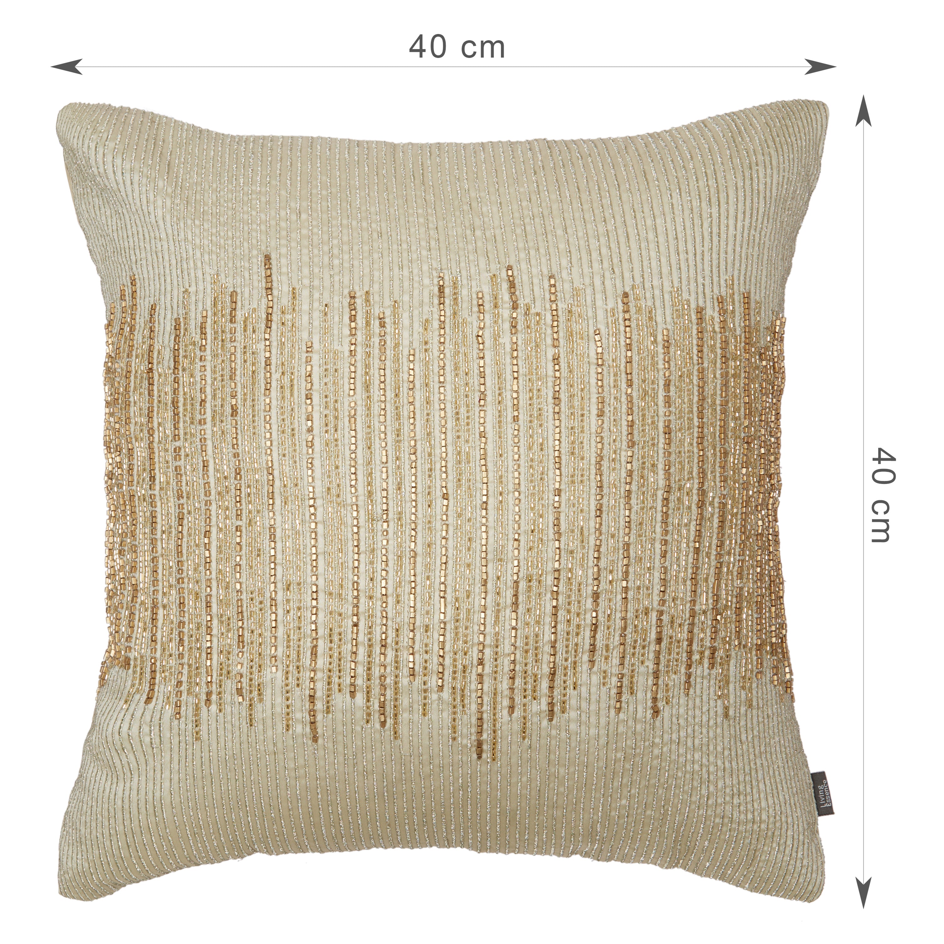 Modern Chic Polyester Cushion Cover 40x40 cm in Beige Colour