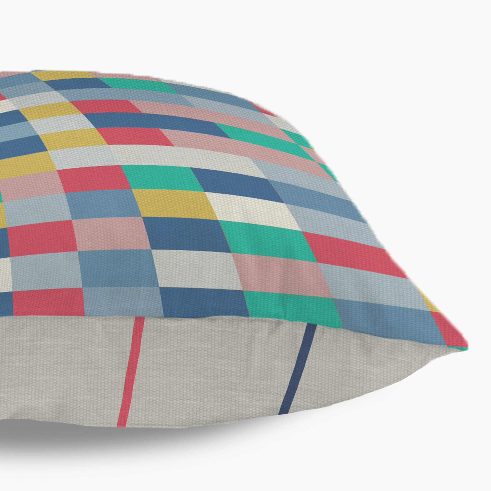 Pop Modern  Reversible Brick Digital Cushion Cover 40x40 Cm in Multi Colour