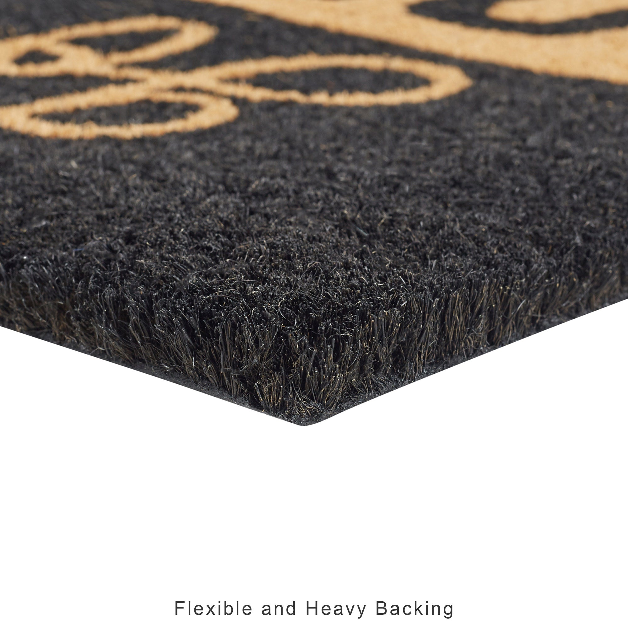 Natura  Hello and Goodbye Printed Coir Doormat 40x60 CM in Black Colour