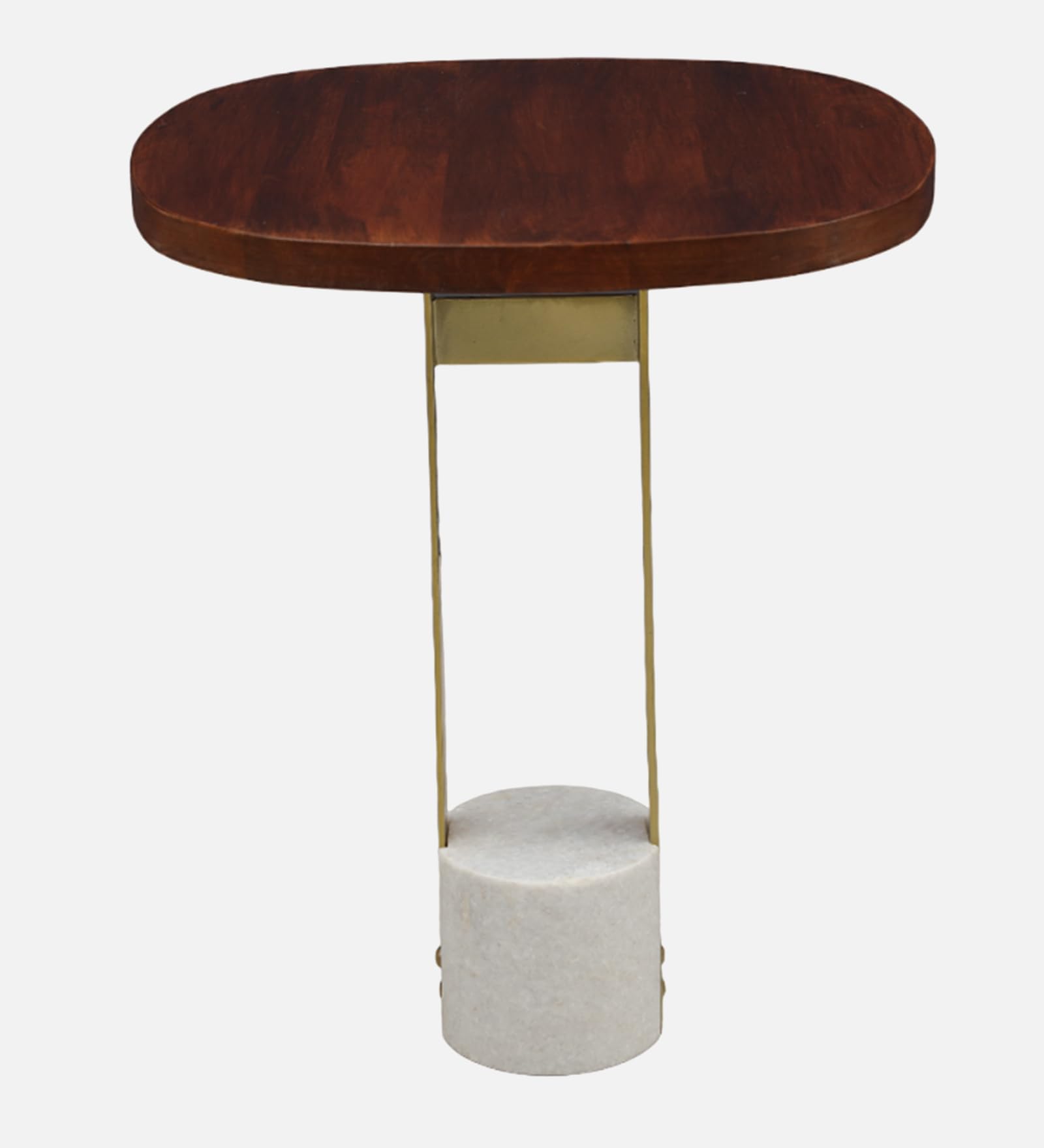 Celestia Marble Top Nest of Table in Walnut & White Colour
