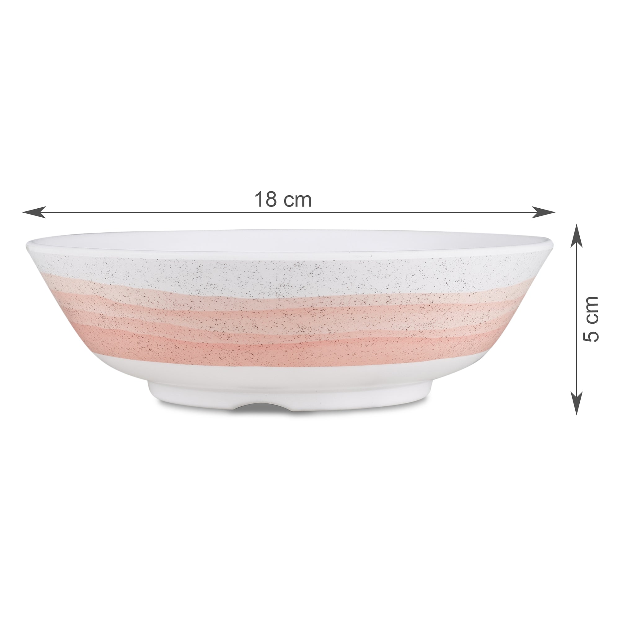 Emilia Melamine Serving Bowl 800 Ml Set of 2 in Pink Colour