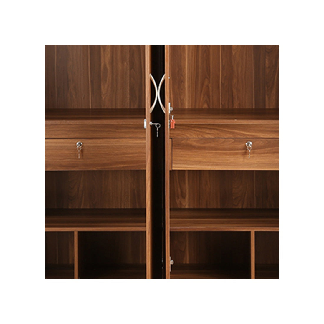 Archer Four door Wardrobe in Walnut Colour