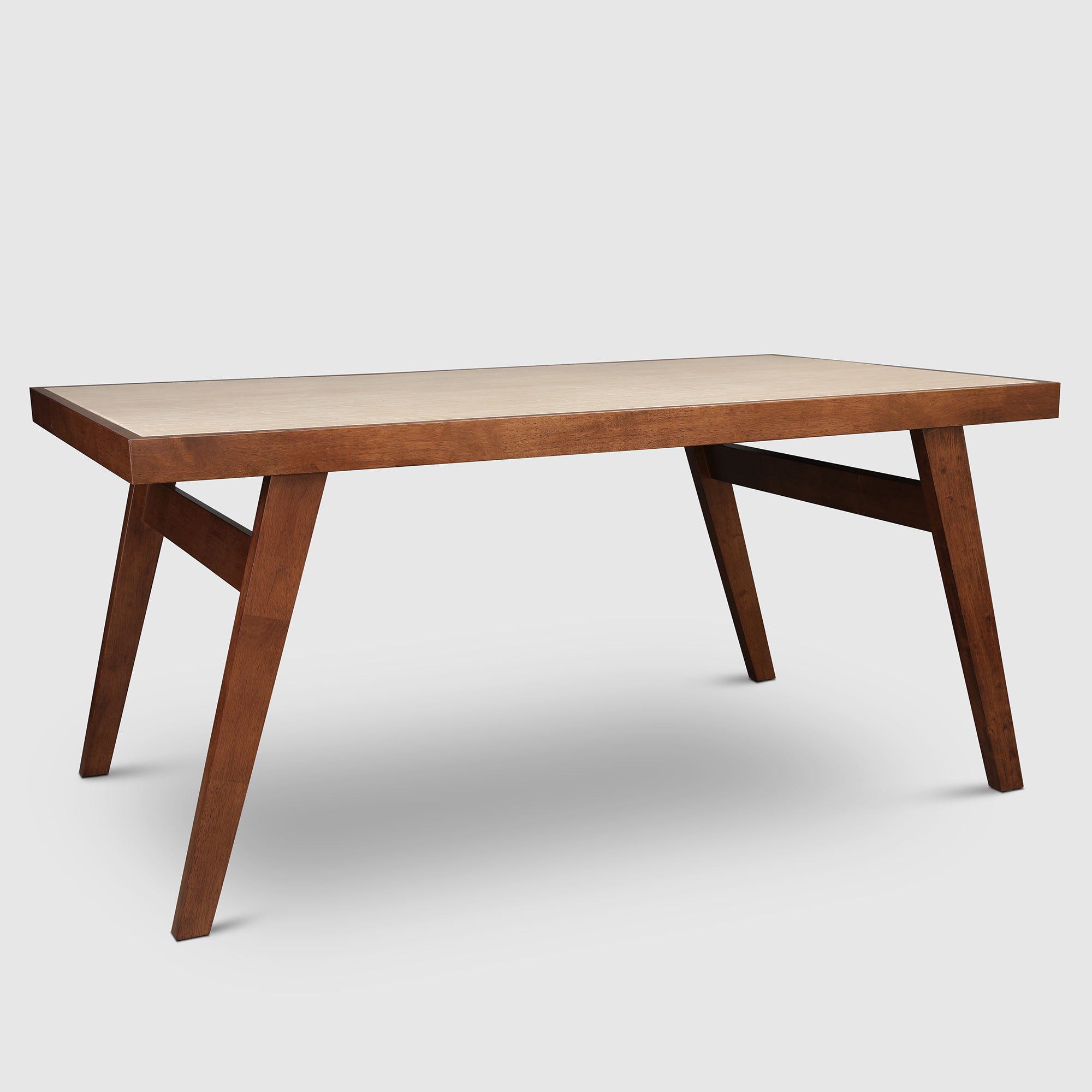 Jensen Marble Finish Six Seater Dining Table in Walnut Colour