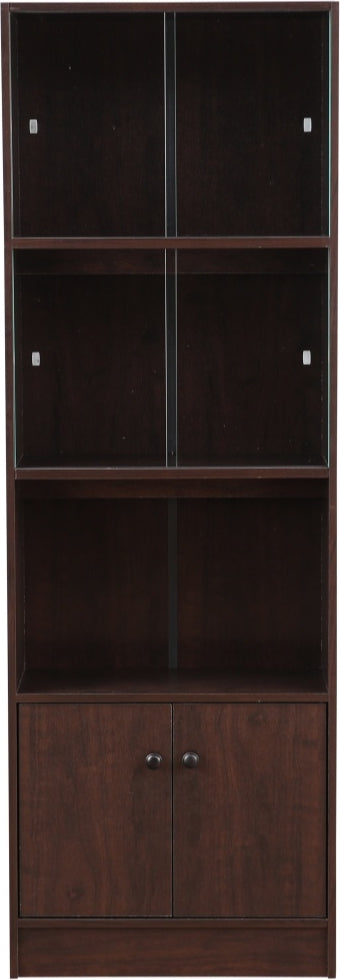Lara Engineered Wood Medium Book Shelf in Wenge Colour
