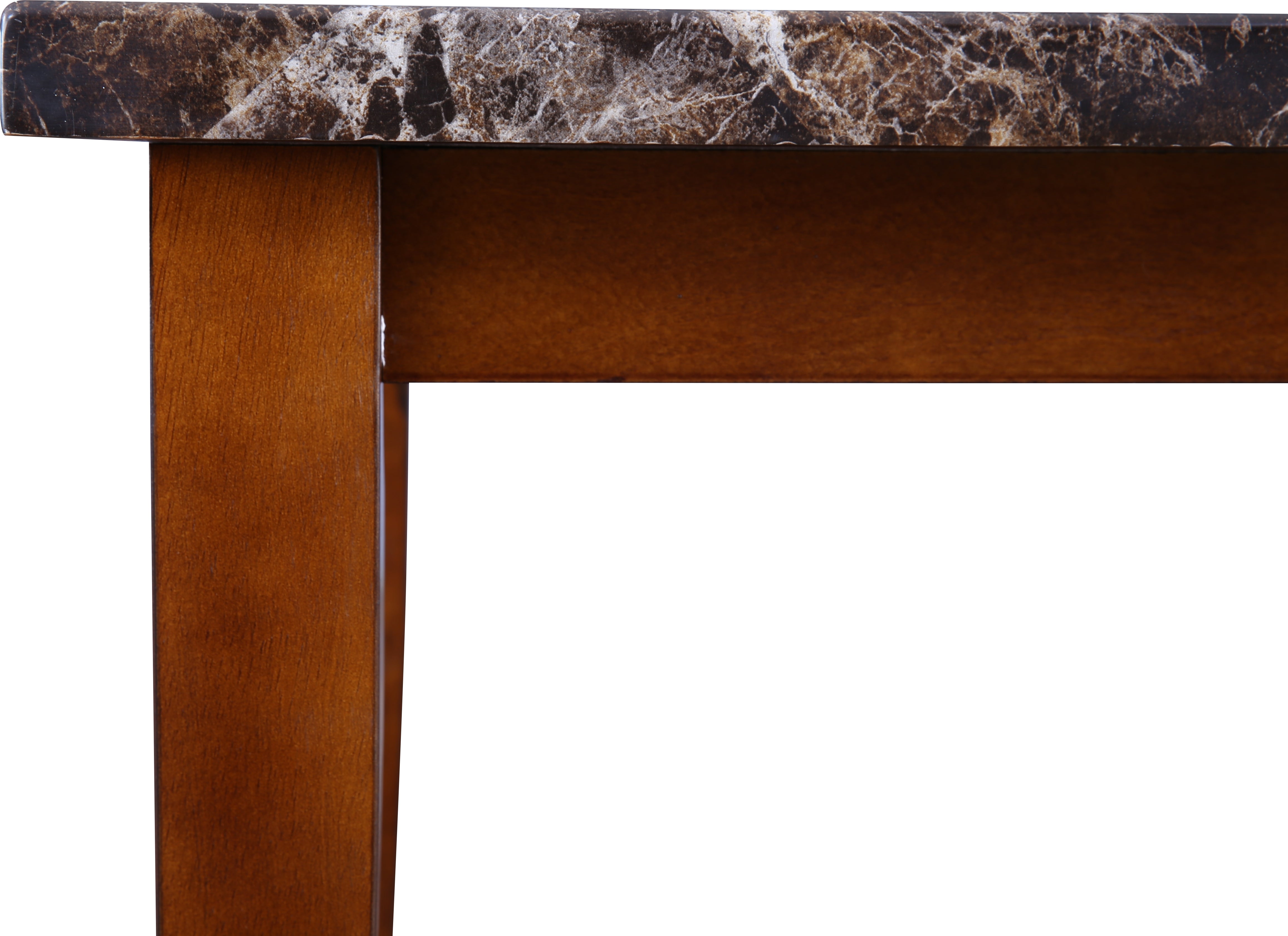 Eden Marble Finish Top Side Table in Brown Colour