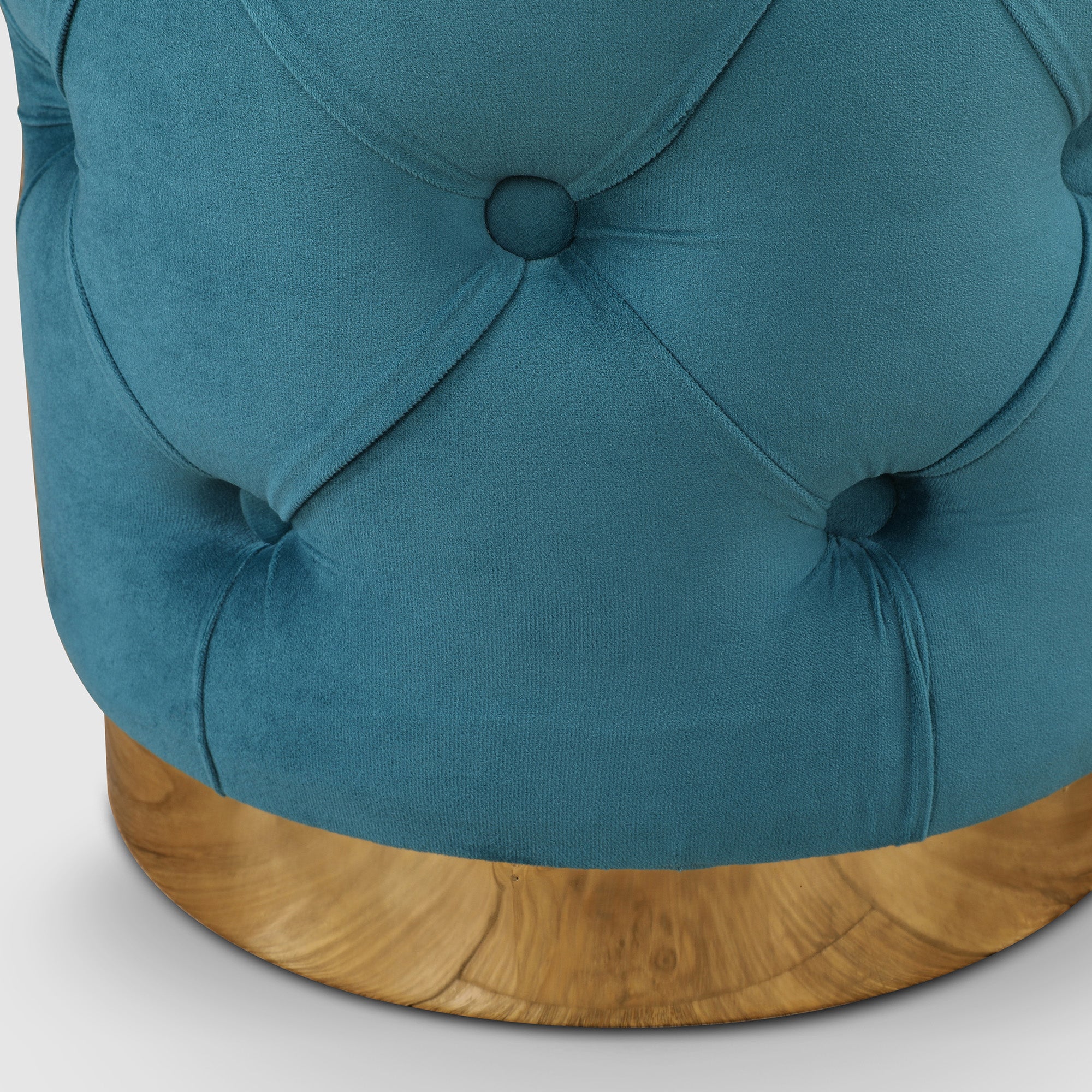 Chester Fabric Ottomans in Emerald Colour