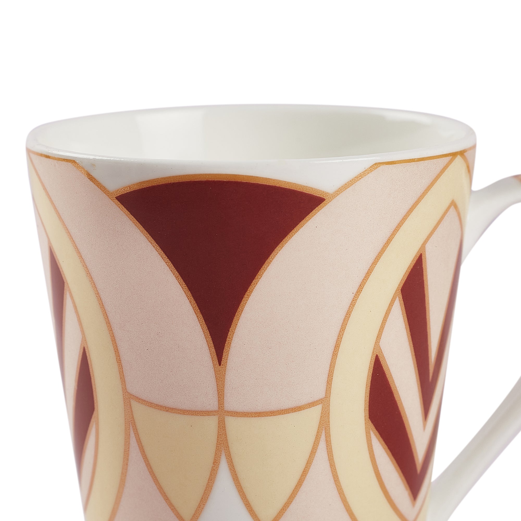 Sapphire Bone China Coffee Mug Set of 4 in Peach Colour