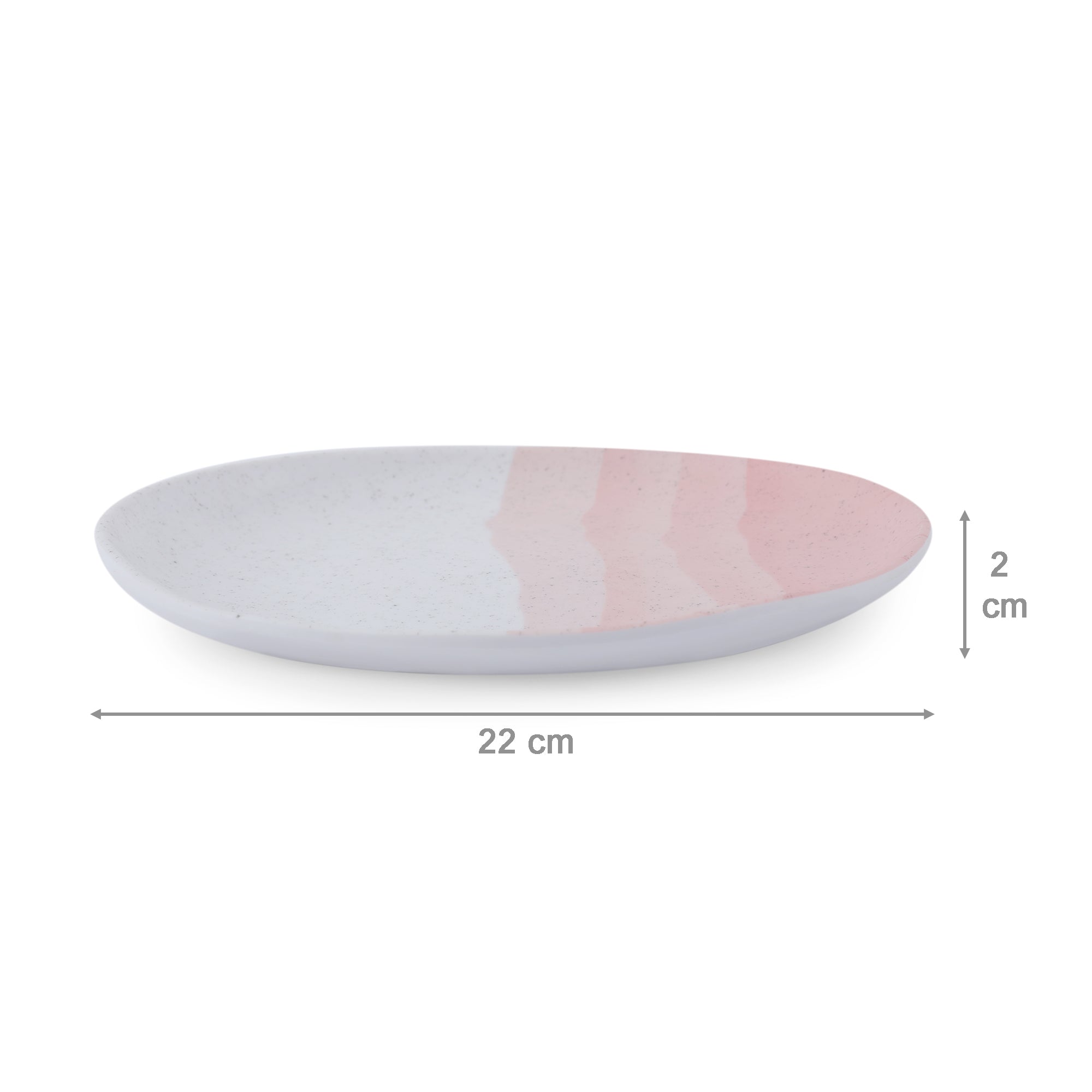 Emilia Melamine Speckles Small Plate in Pink Colour