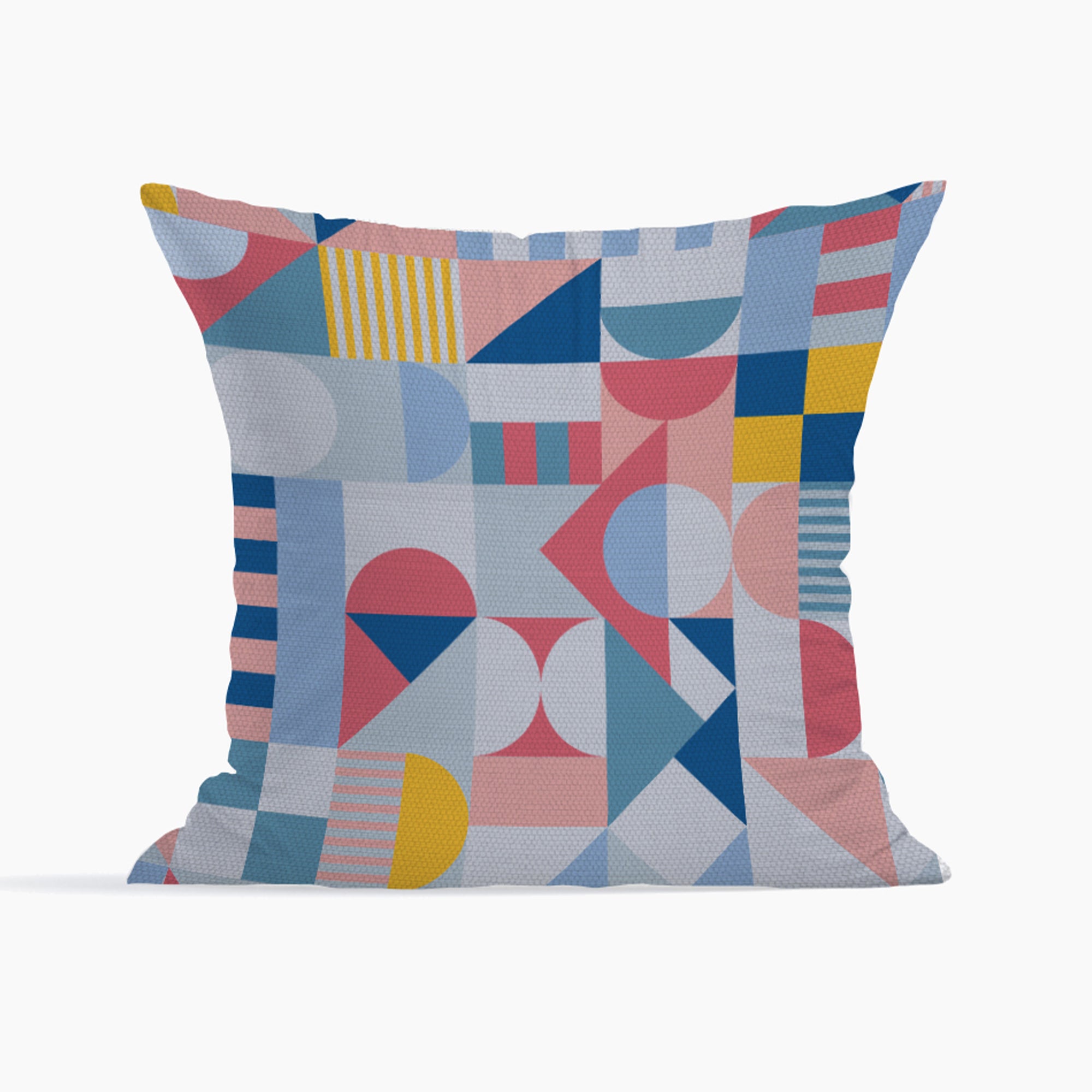 Pop Modern  Reversible Bauhaus Digital Cushion Cover 40x40 Cm in Blue Colour