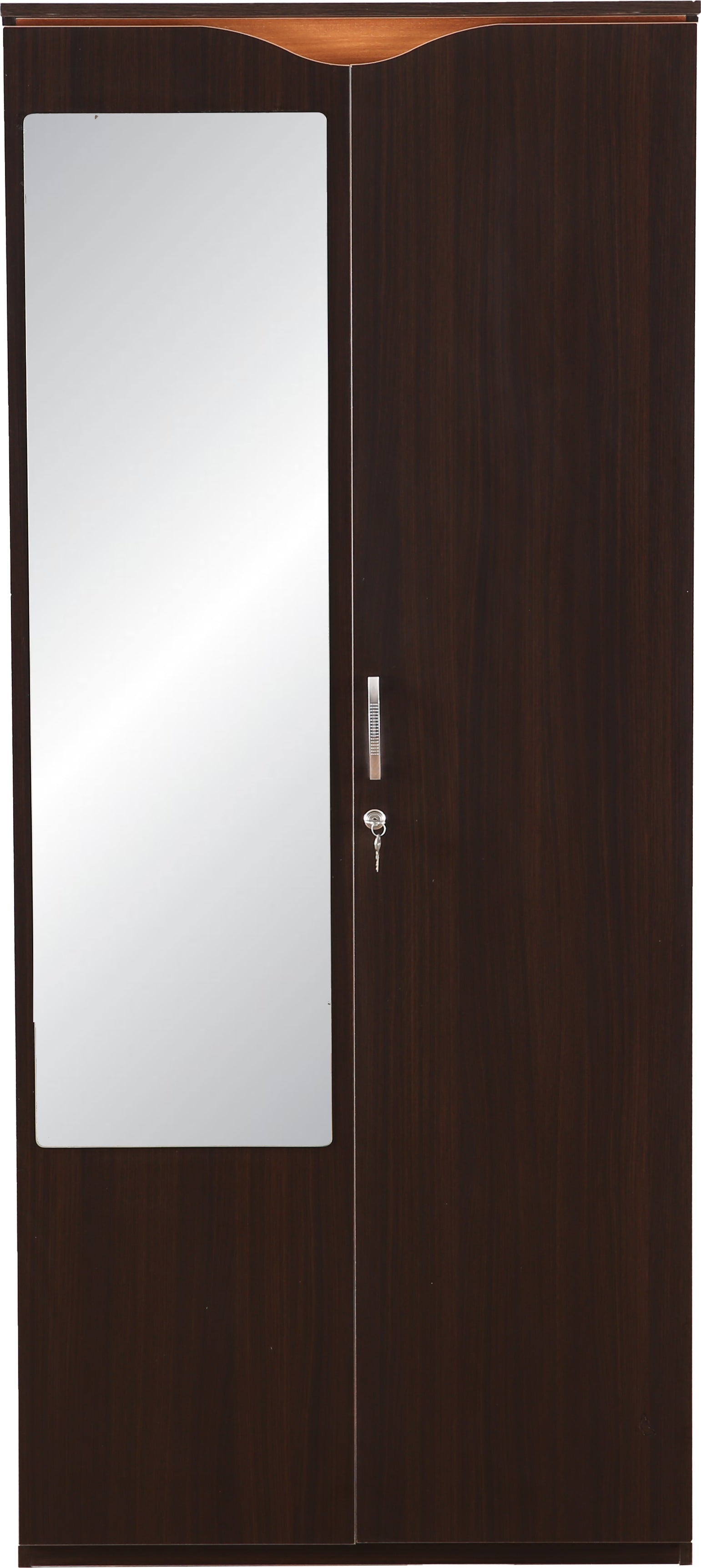 Swirl Two door Wardrobe in Dark Oak Colour