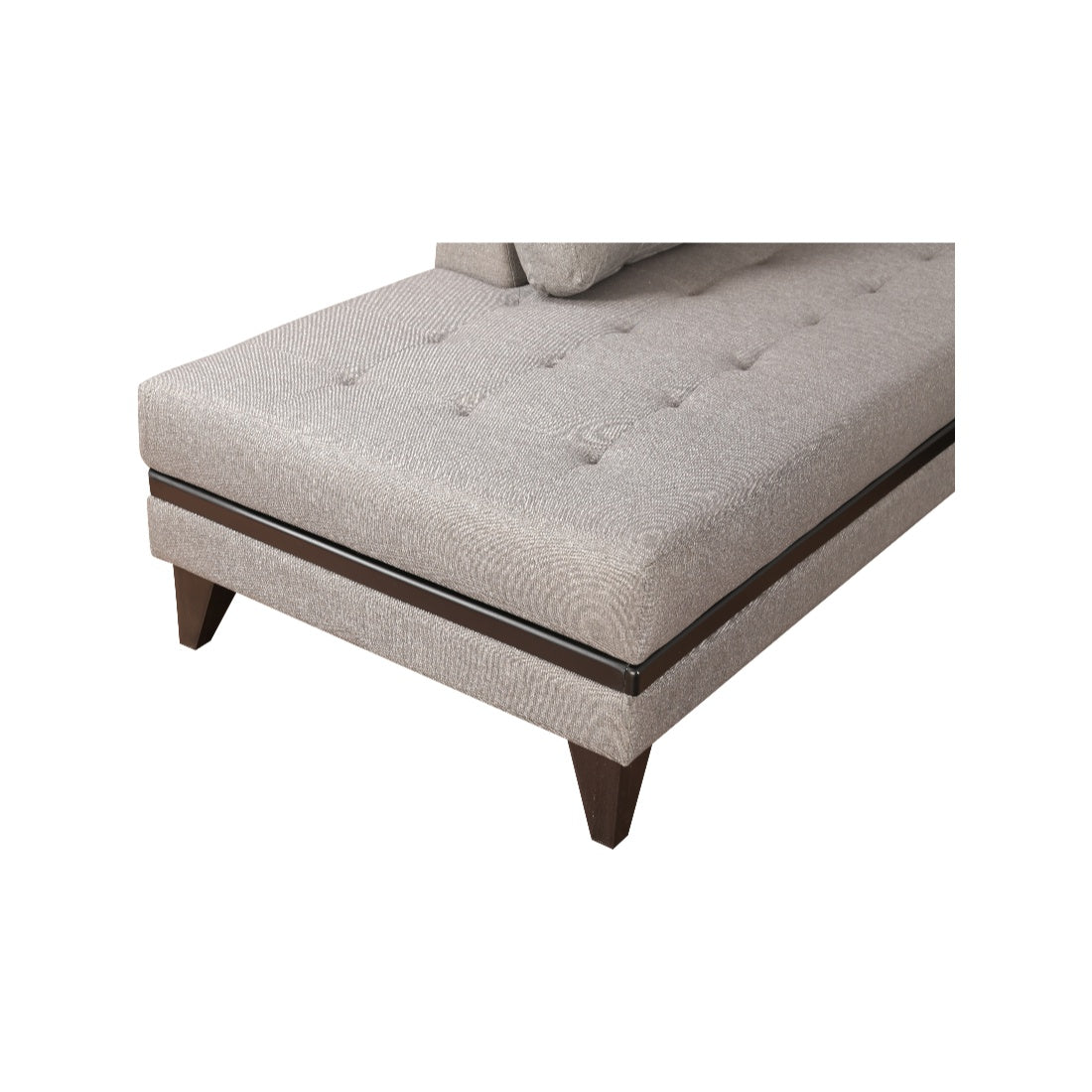 Garcia Fabric 5 Seater Sofa with Right Hand Side Lounger in Grey Colour