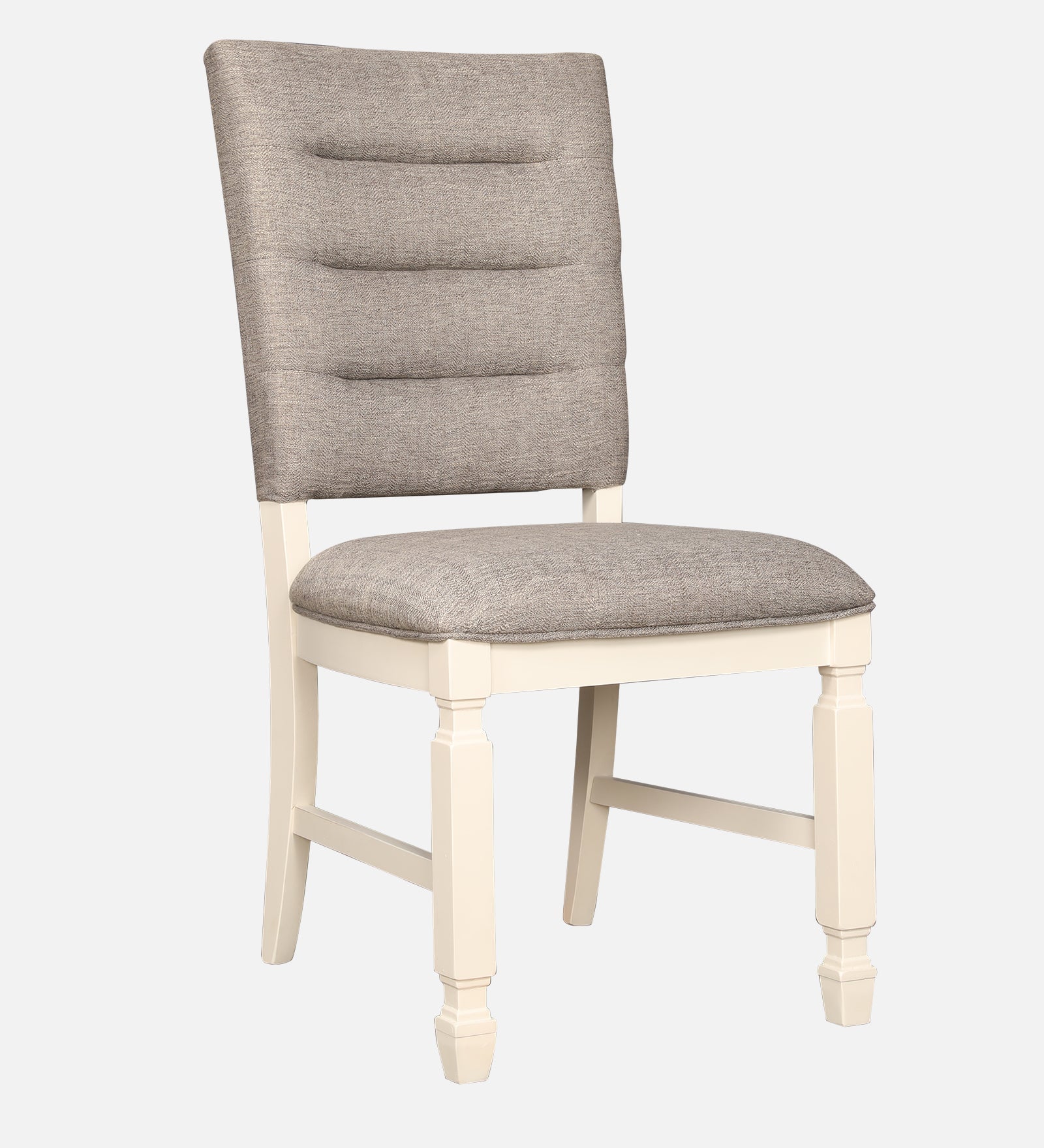 Wisp Rubber Wood Six Seater Dining Set With Bench in Antique White Colour
