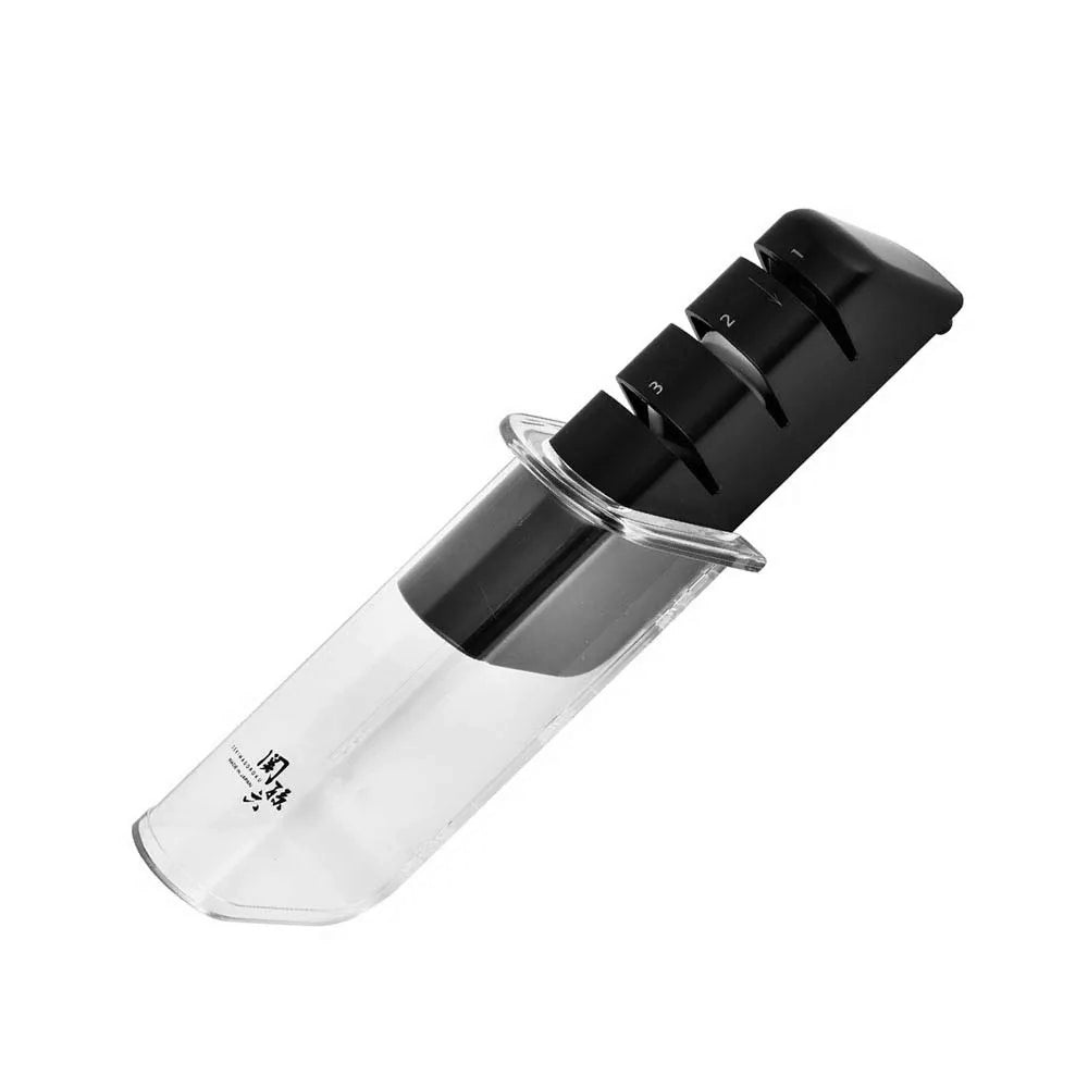 Seki Magoroku Diamond & Ceramic Sharpner Stainless steel Ceramic Knife Sharpner in Black Colour