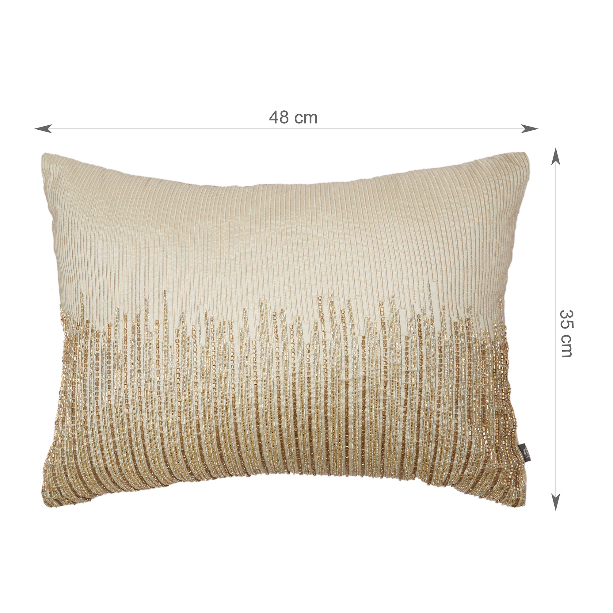 Modern Chic Polyester Cushion Cover 30x50 cm in Beige Colour