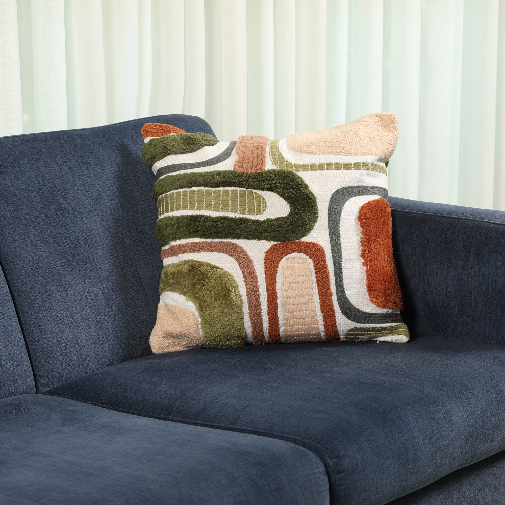 Modern Chic Cushion Cover Multi Green, 40X40cm