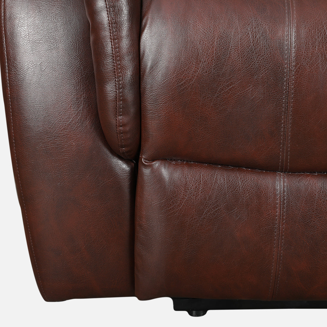 Attila Leatherette Two Seater Recliner in Brown Colour