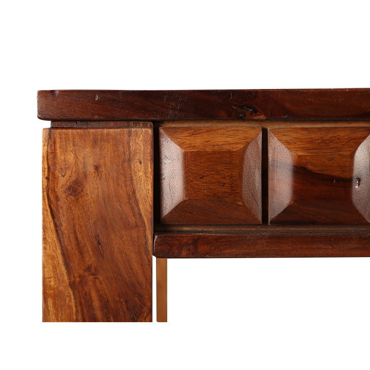 Woodrow Sheesham Wood(Rosewood) 6 Seater Dining Table in Honey Colour