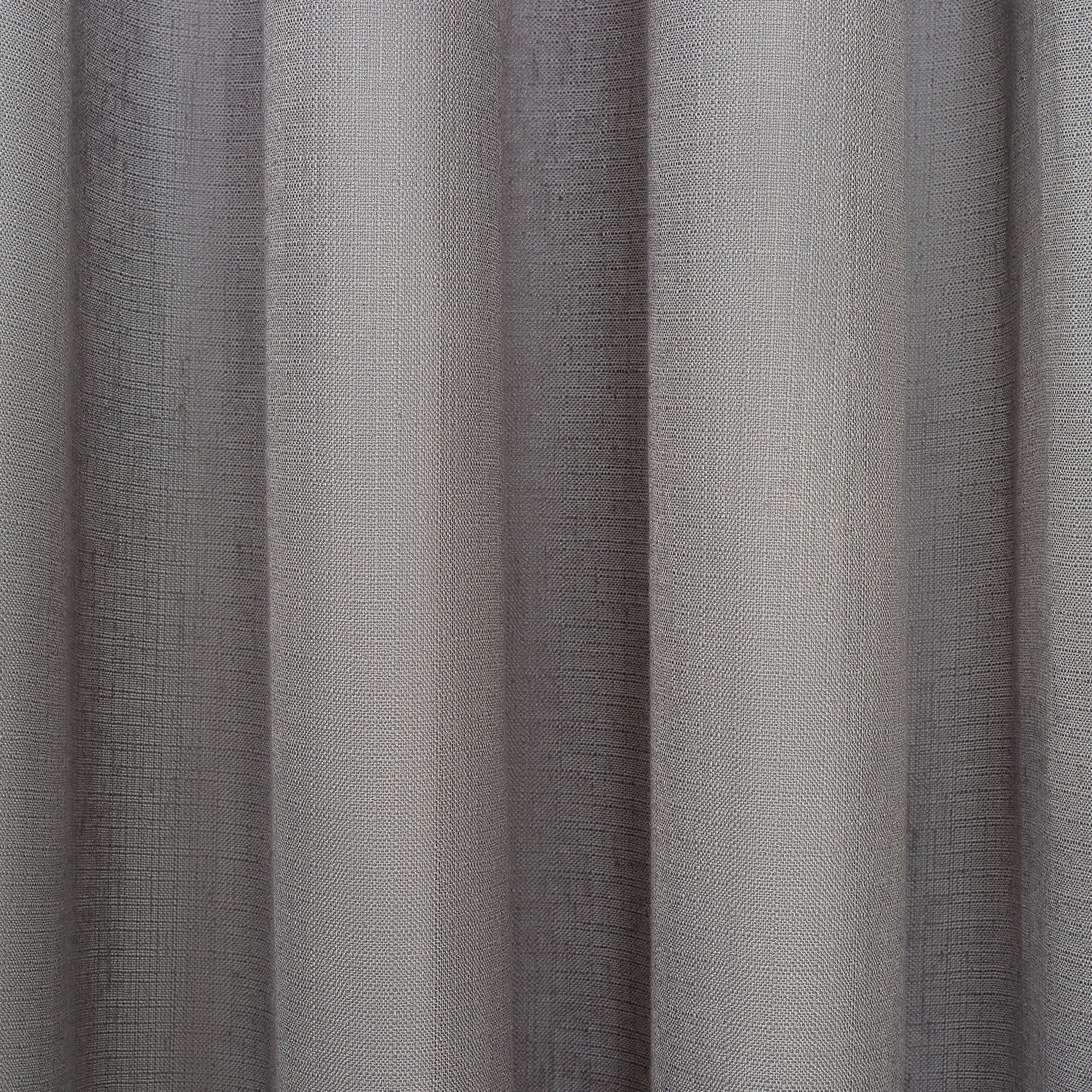 Fiesta  Set of 2 Solid Textured Sheer Window Curtains 5 Feet in Charcoal Colour