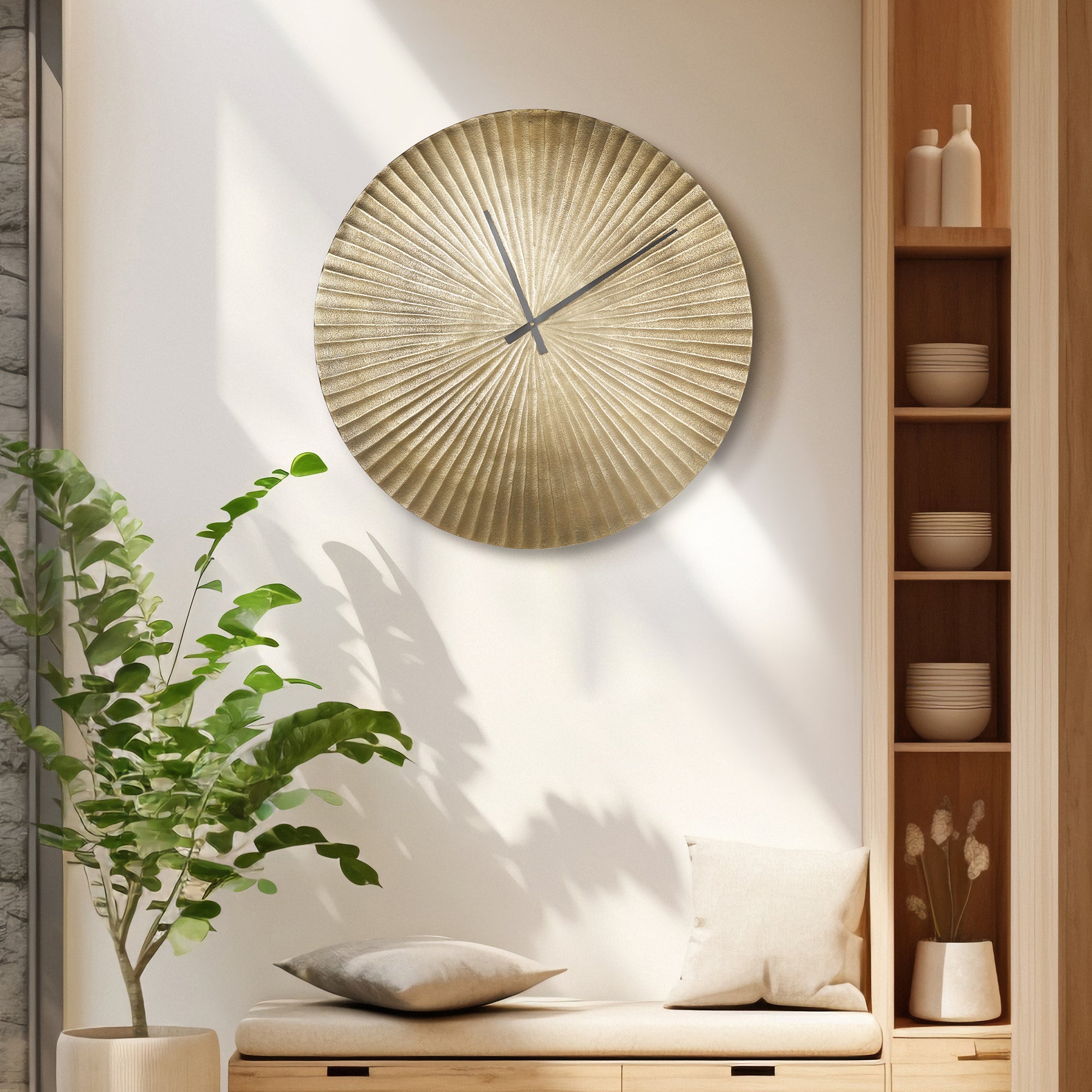 Magna Metal Clocks 74 Cm in Antique Gold Colour