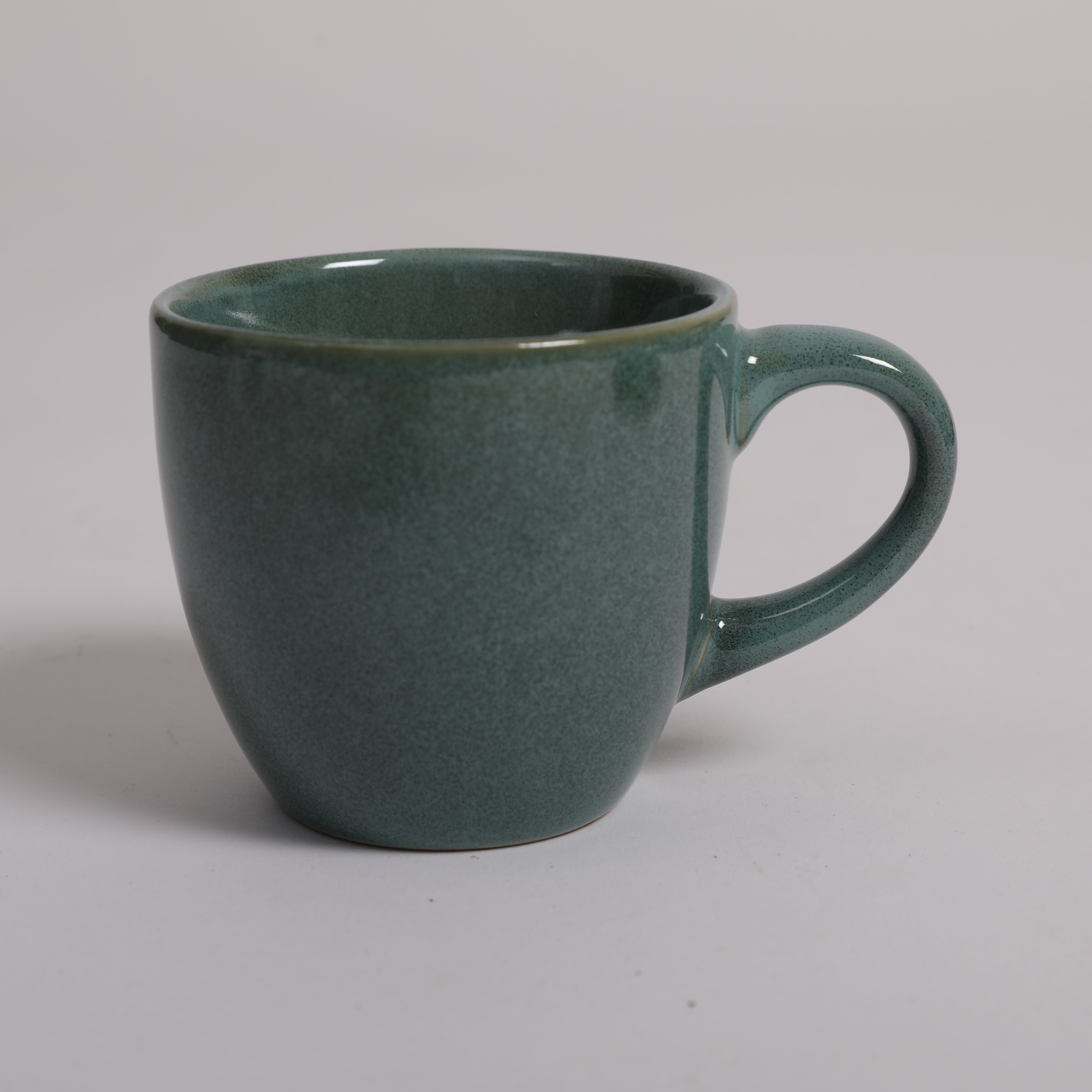Living Essence Earl Cup & Saucer Set of 4 Pcs in Sea Green Colour