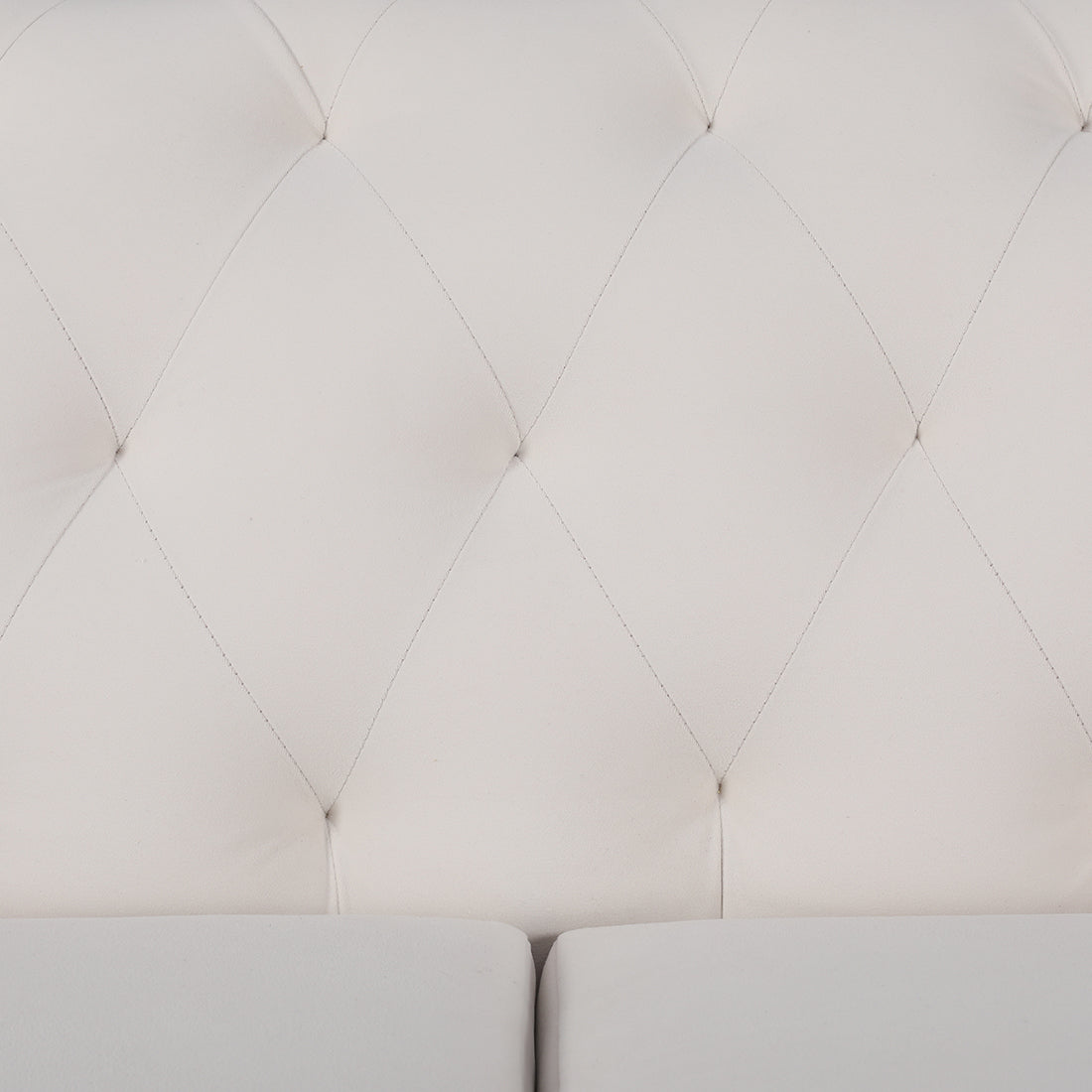 Valentina Fabric Four Seater Sofa in White Colour