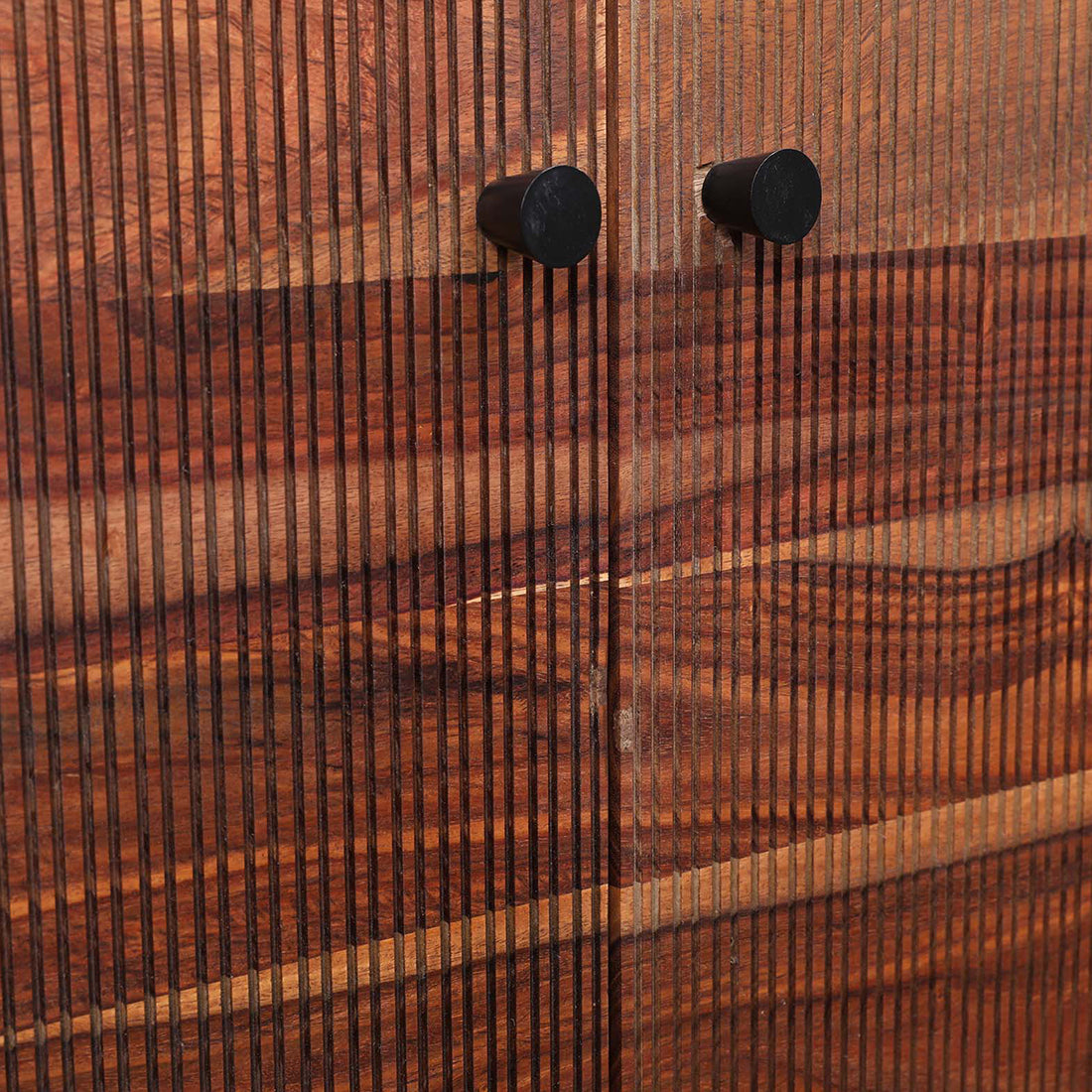Sven Sheesham Wood(Rosewood) Sideboard in Natural Sheesham & Black Colour