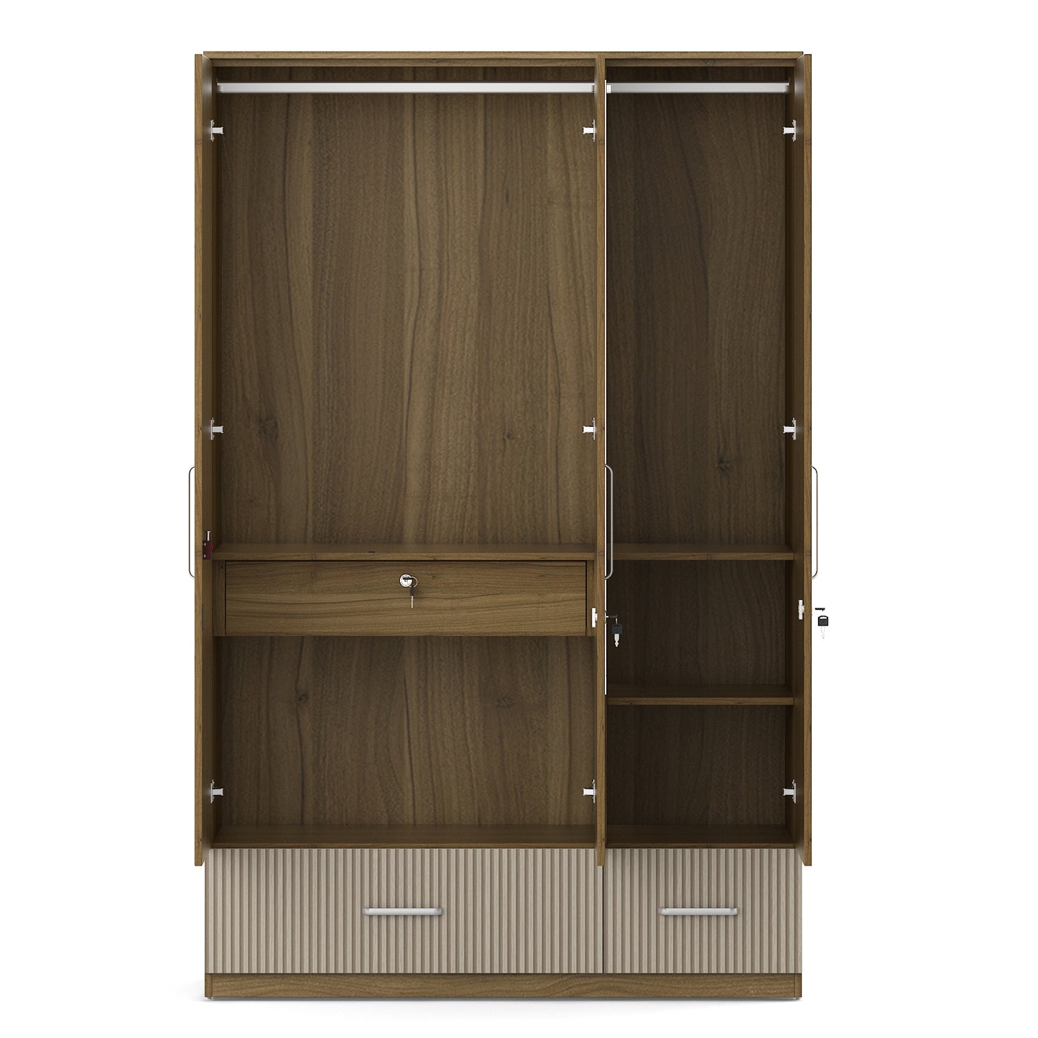 Diago King Bed Box Storage with Three Door Wardrobe Set