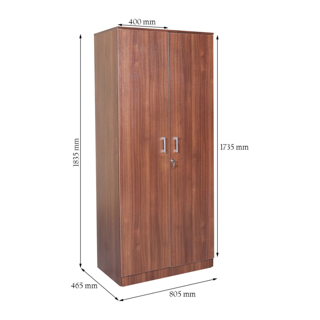 Premier 2 door wardrobe in Walnut Colour