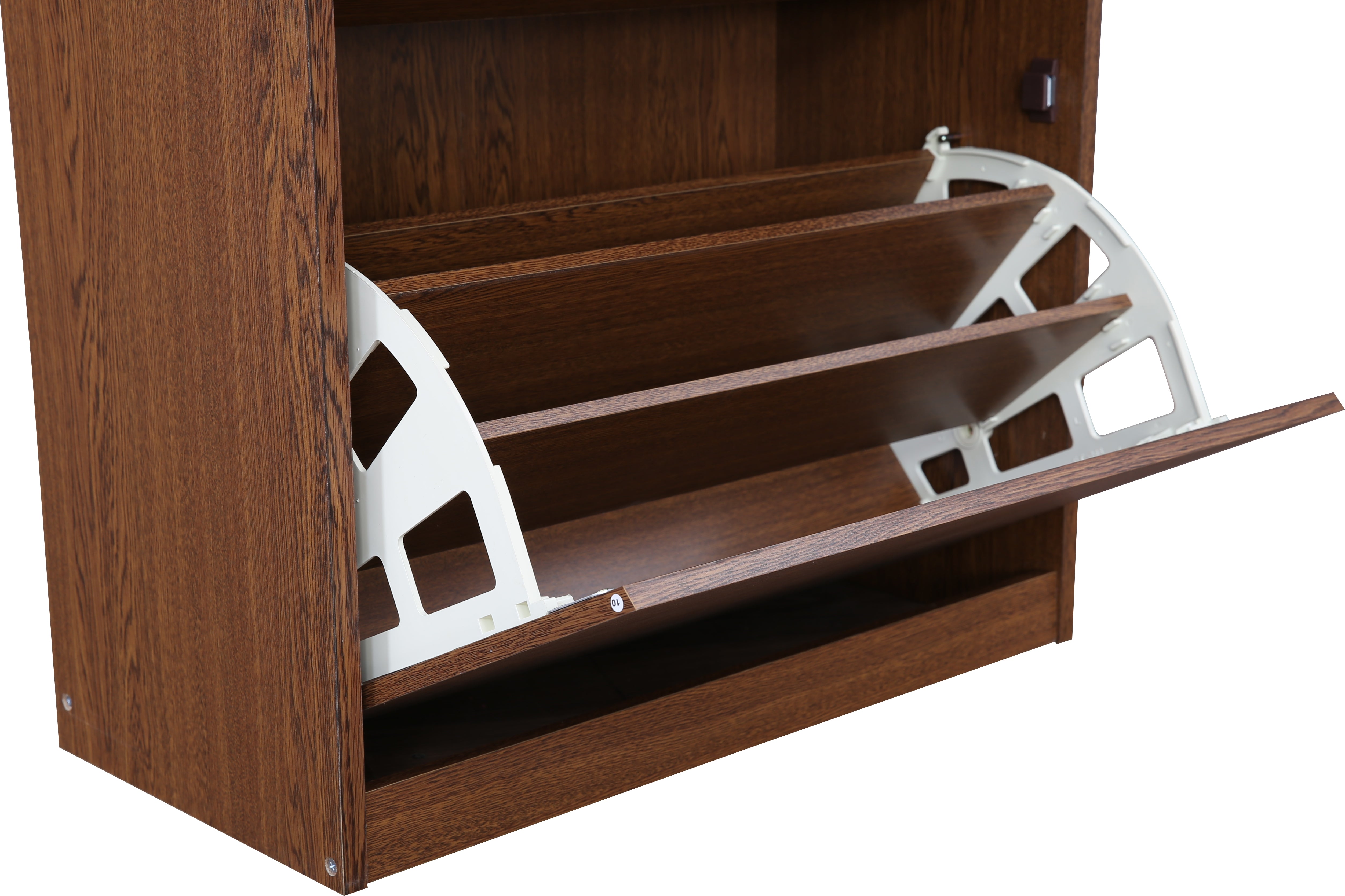 Alder Engineered Wood 3 tier Shoe Rack in Oak Colour