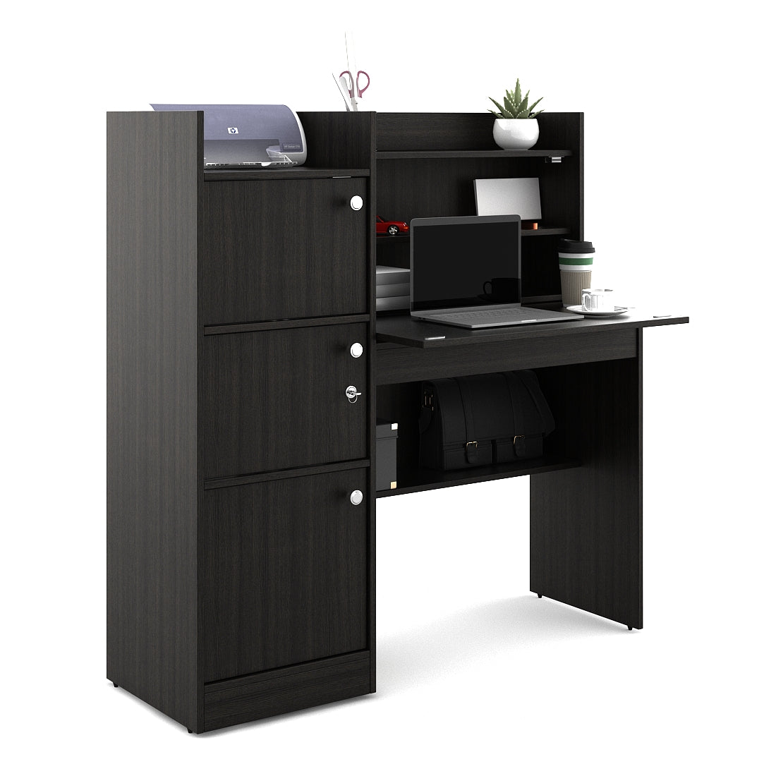 Venus Engineered Wood Study Table in Wenge Colour