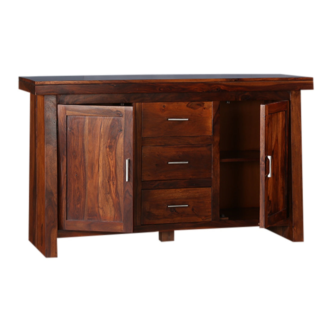 Austin Sheesham Wood(Rosewood) Storage Sideboard in Honey Colour