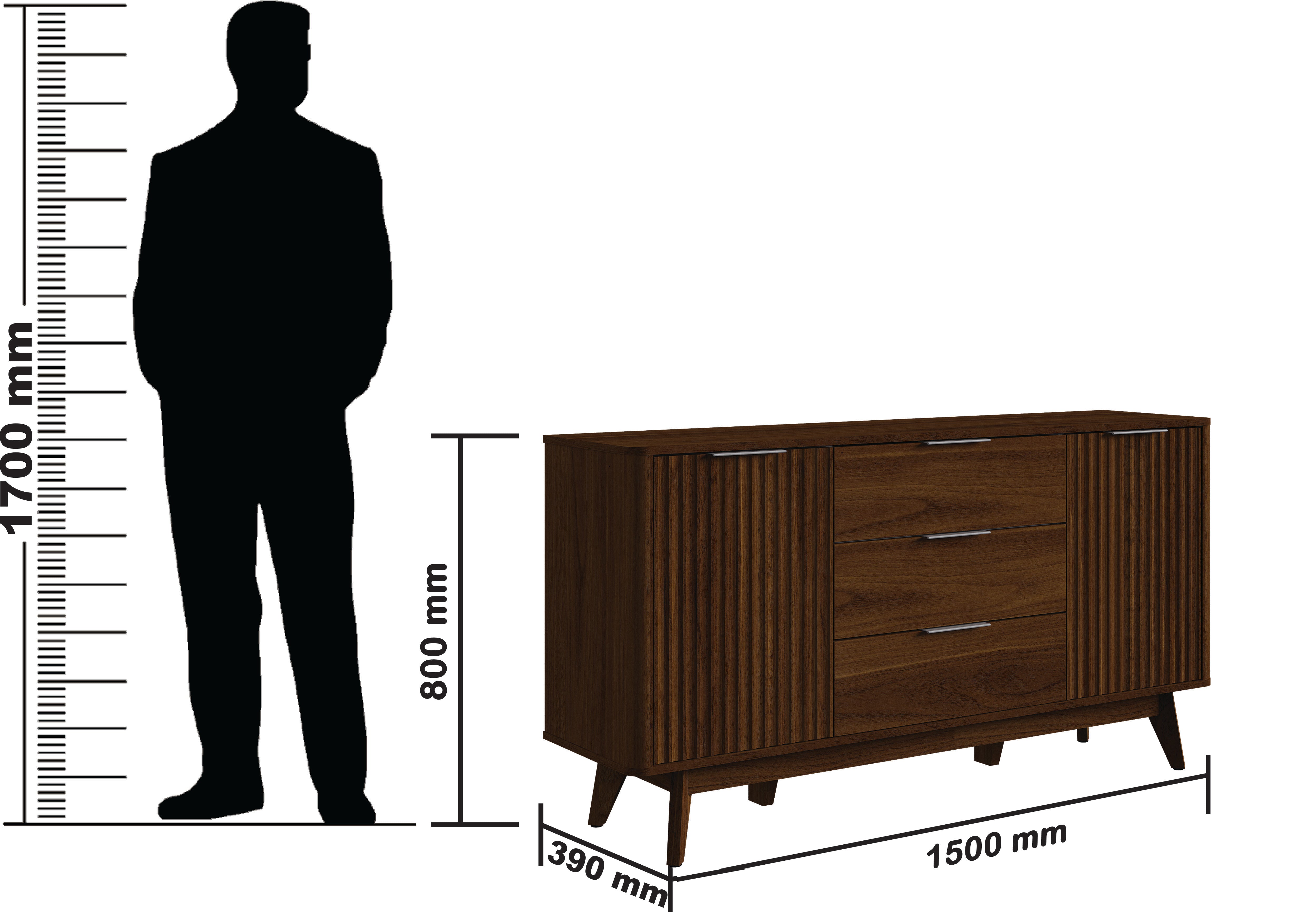 Concerto Sideboard in Walnut Colour