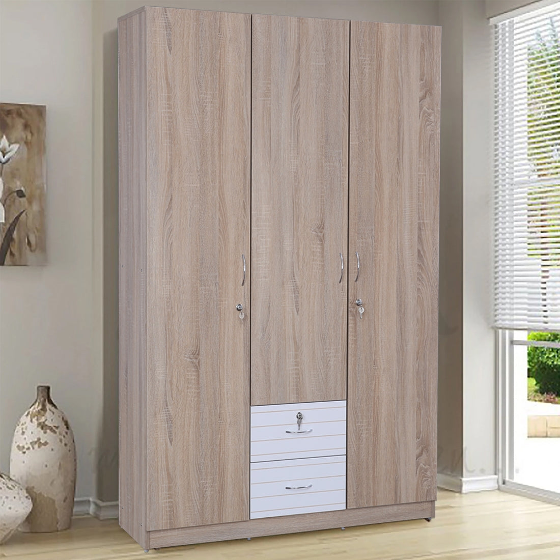 Molly Three door Wardrobe in Multi Colour