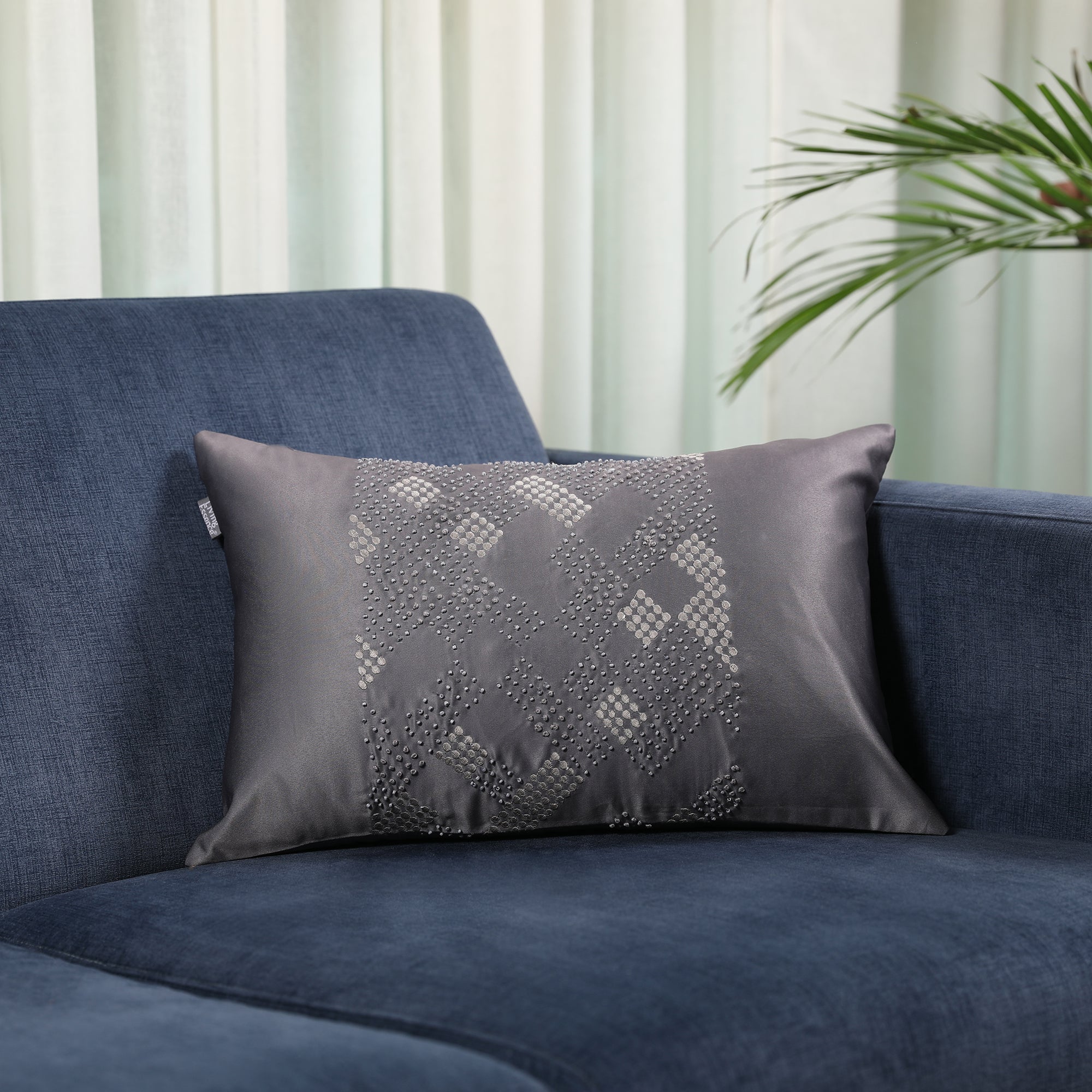 Swarna Cushion Cover Grey, 30x50cm