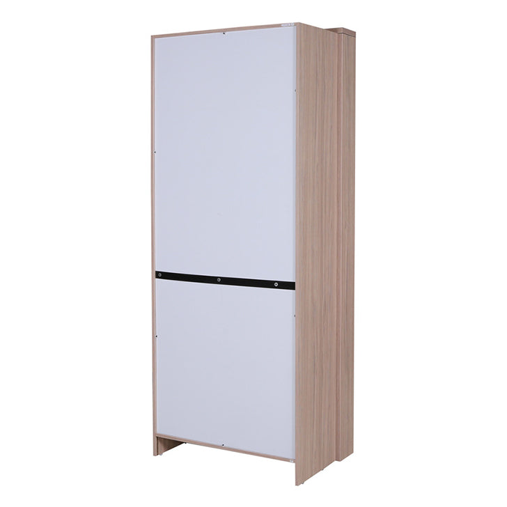 Ambra Two Door Wardrobe in White & Larch Colour