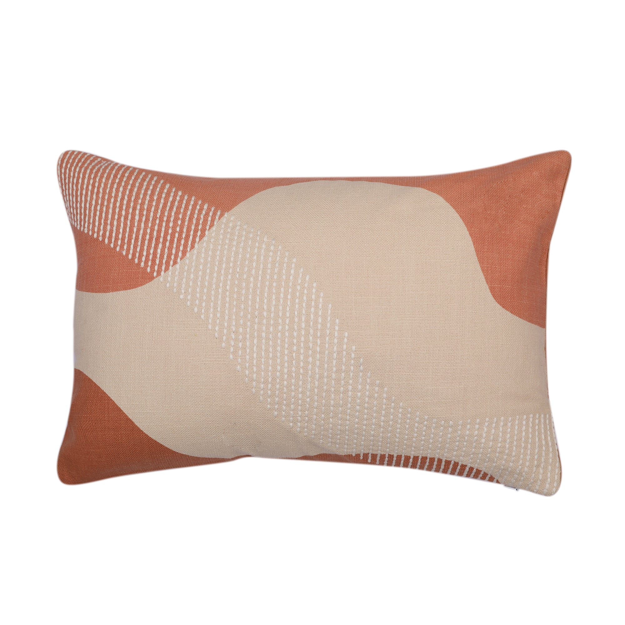 Modern Chic Cushion Cover Rust/Off White, 30X45cm
