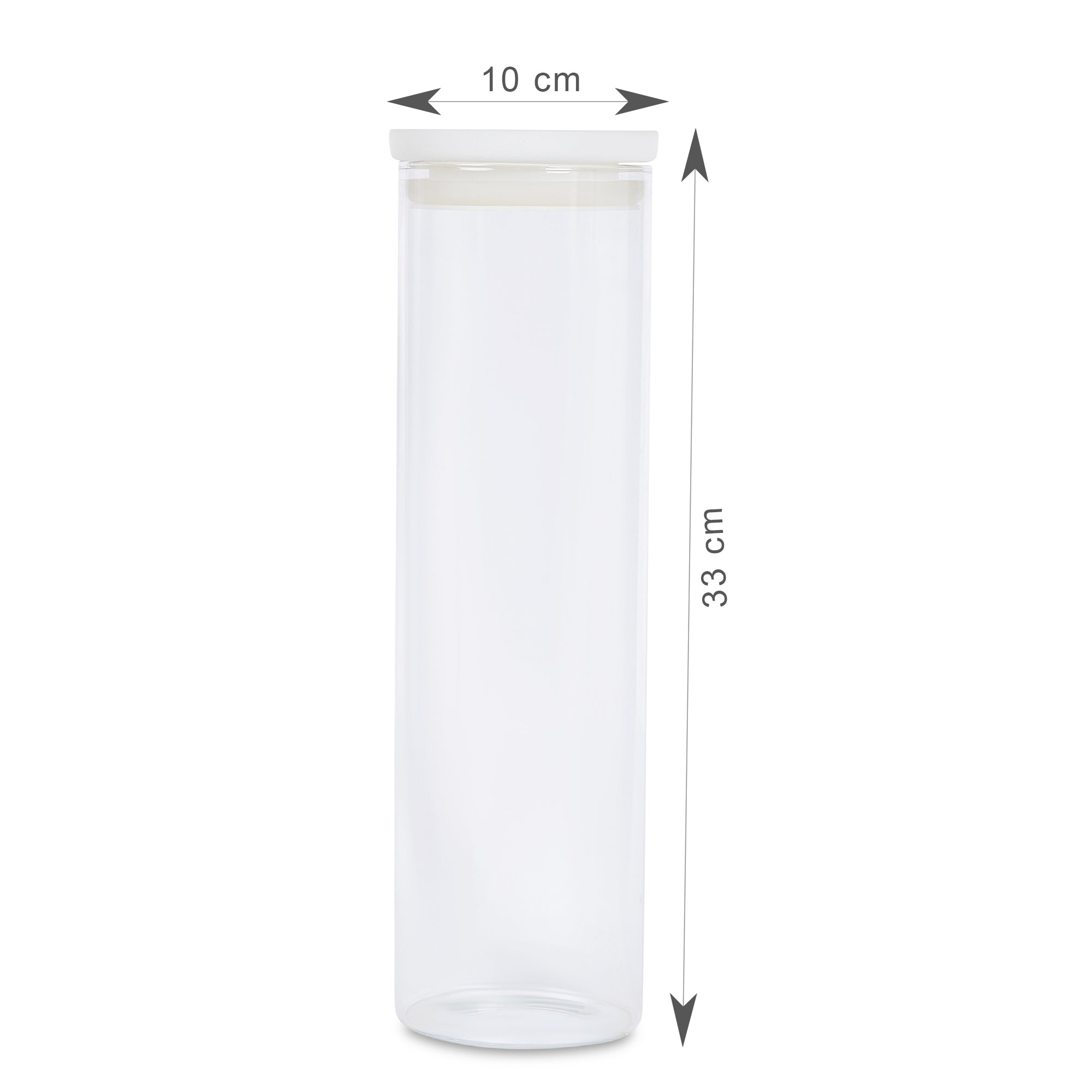 Fiesta Borosilicate Glass Pantry Storage Jar Set of 5 in Clear Colour