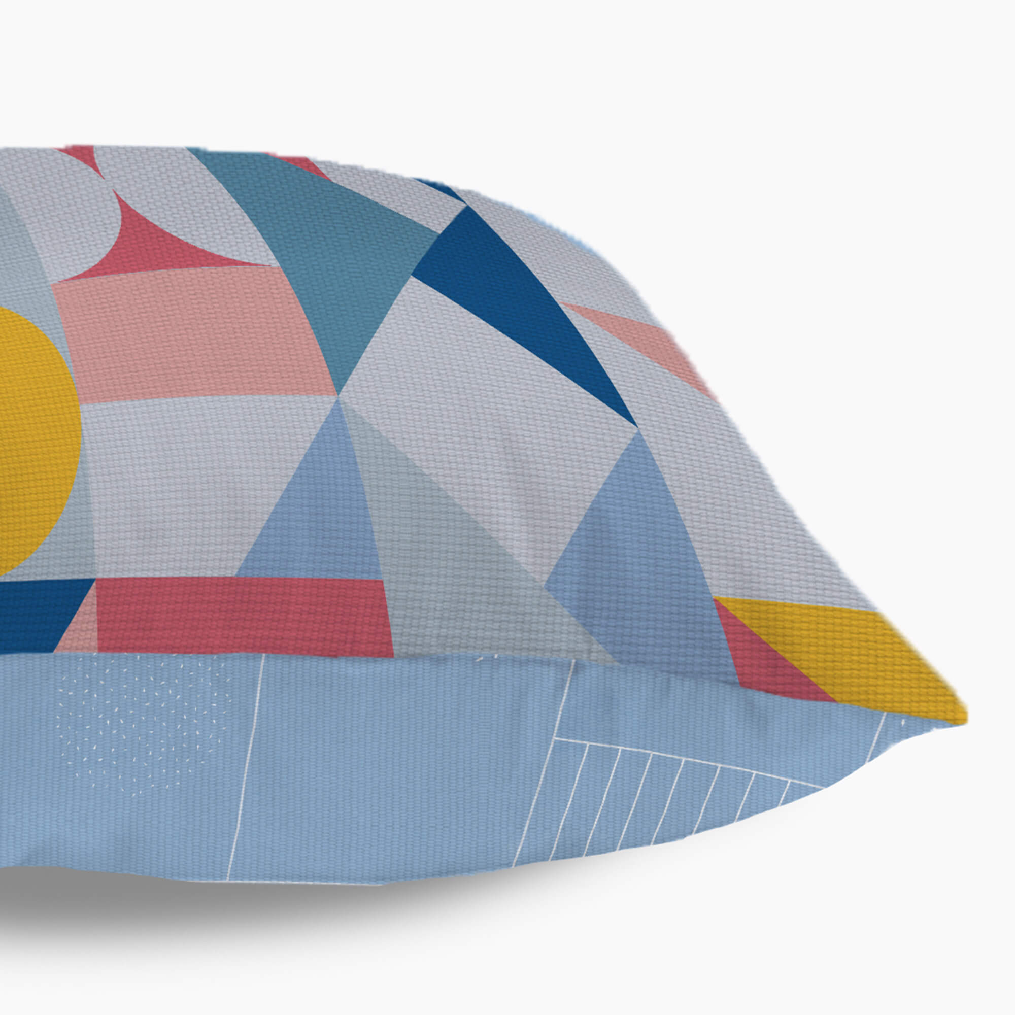 Pop Modern  Reversible Bauhaus Digital Cushion Cover 40x40 Cm in Blue Colour