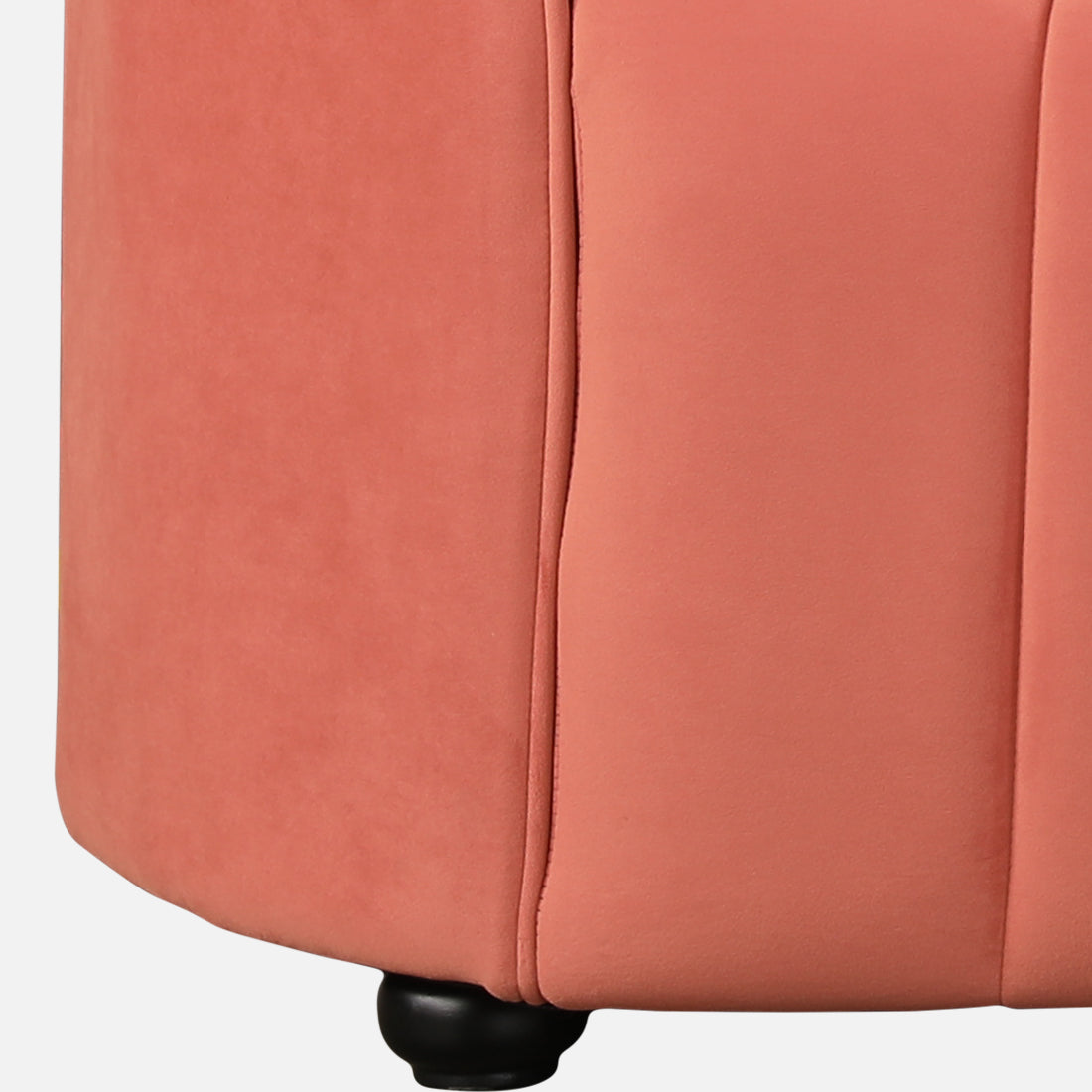 Elise Velvet Fabric Three Seater Sofa in Rust Colour