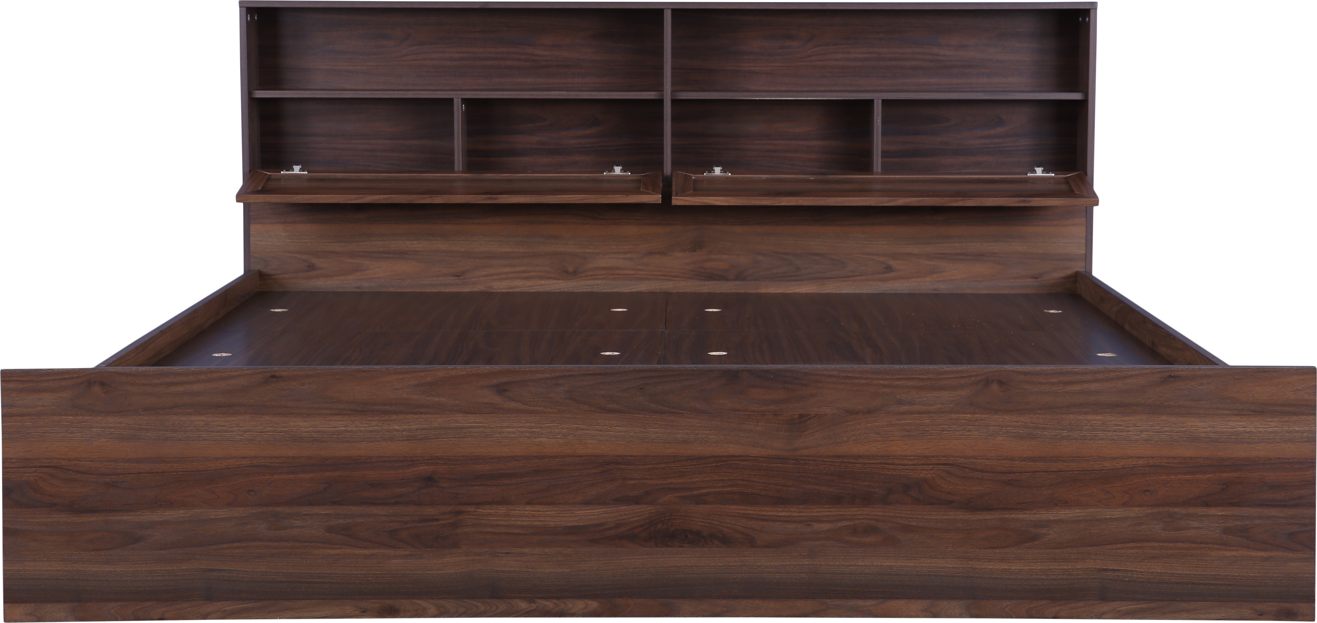 Alyssa Queen bed with Box storage in Wenge Colour
