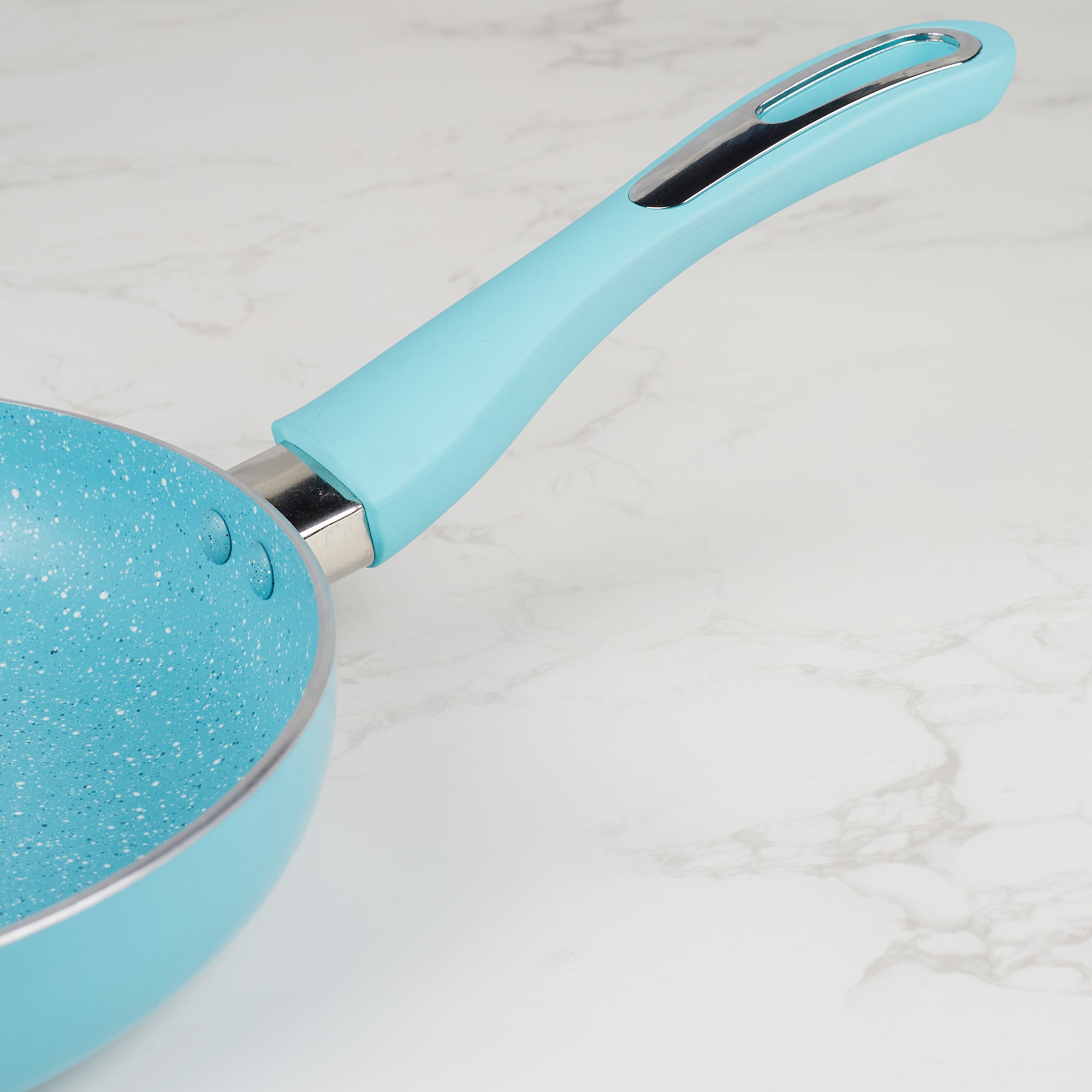 MasterCook+ 100% Virgin Aluminium Non-Stick Fry Pan 28cm in Teal Colour